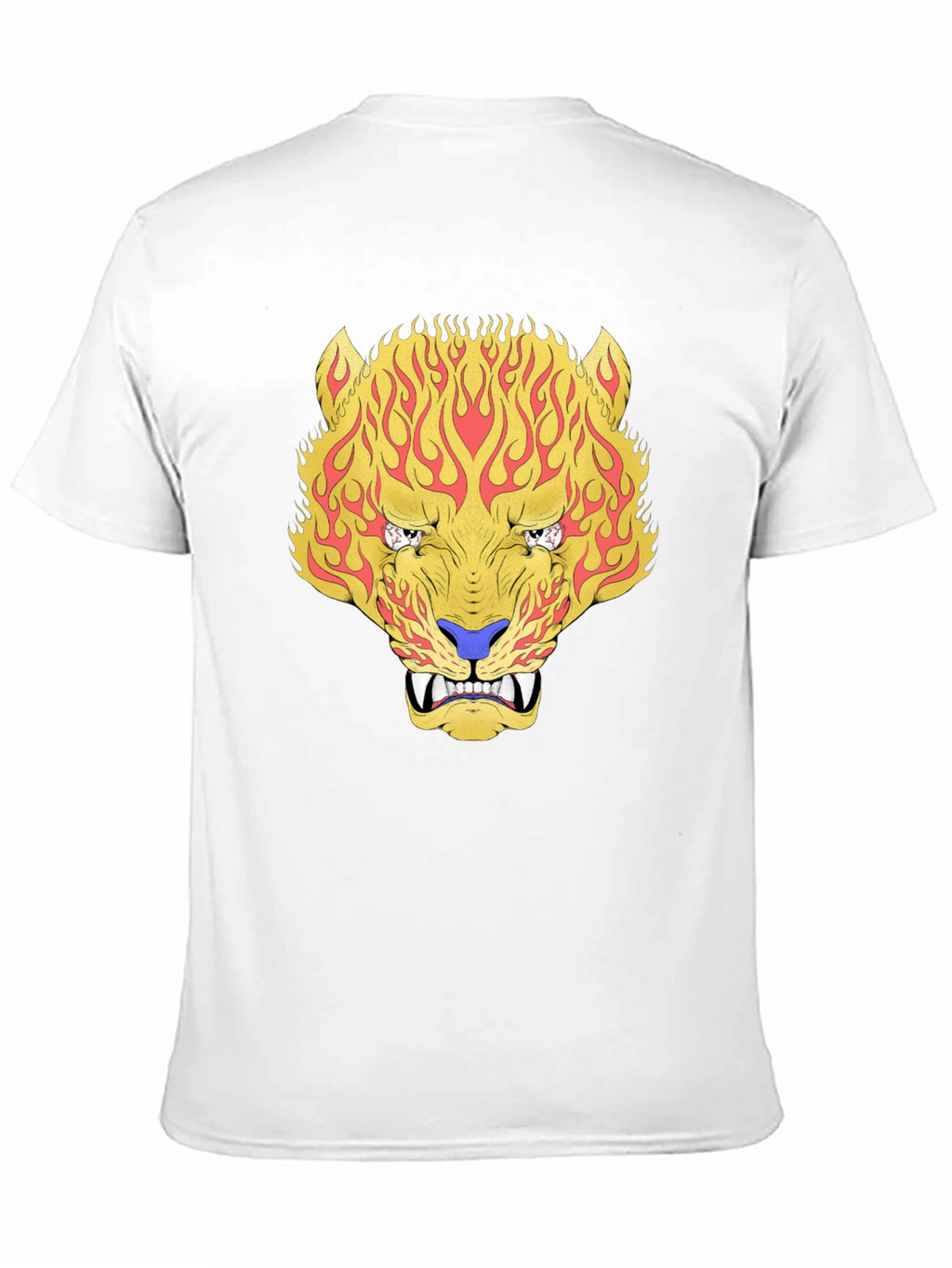 Fiery Tiger Graphic Tee - Bold Black T-Shirt
