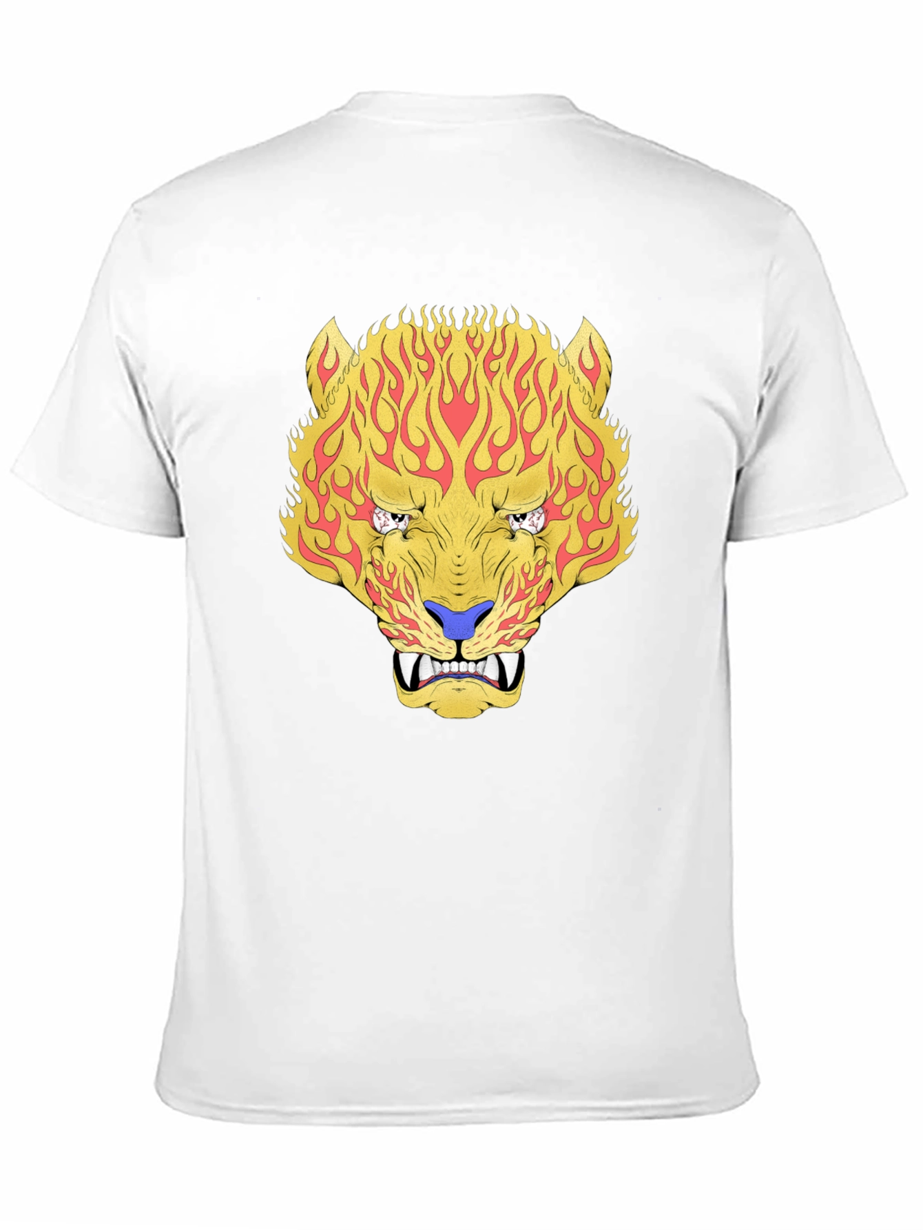 Fiery Tiger Graphic Tee - Bold Black T-Shirt