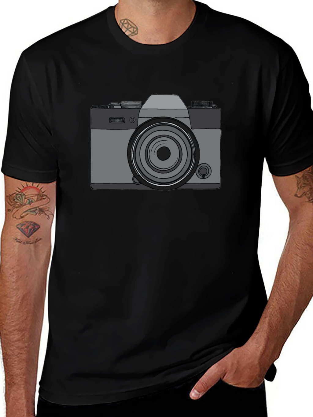 Retro Camera Graphic Tee - Cool Photographer Shirt