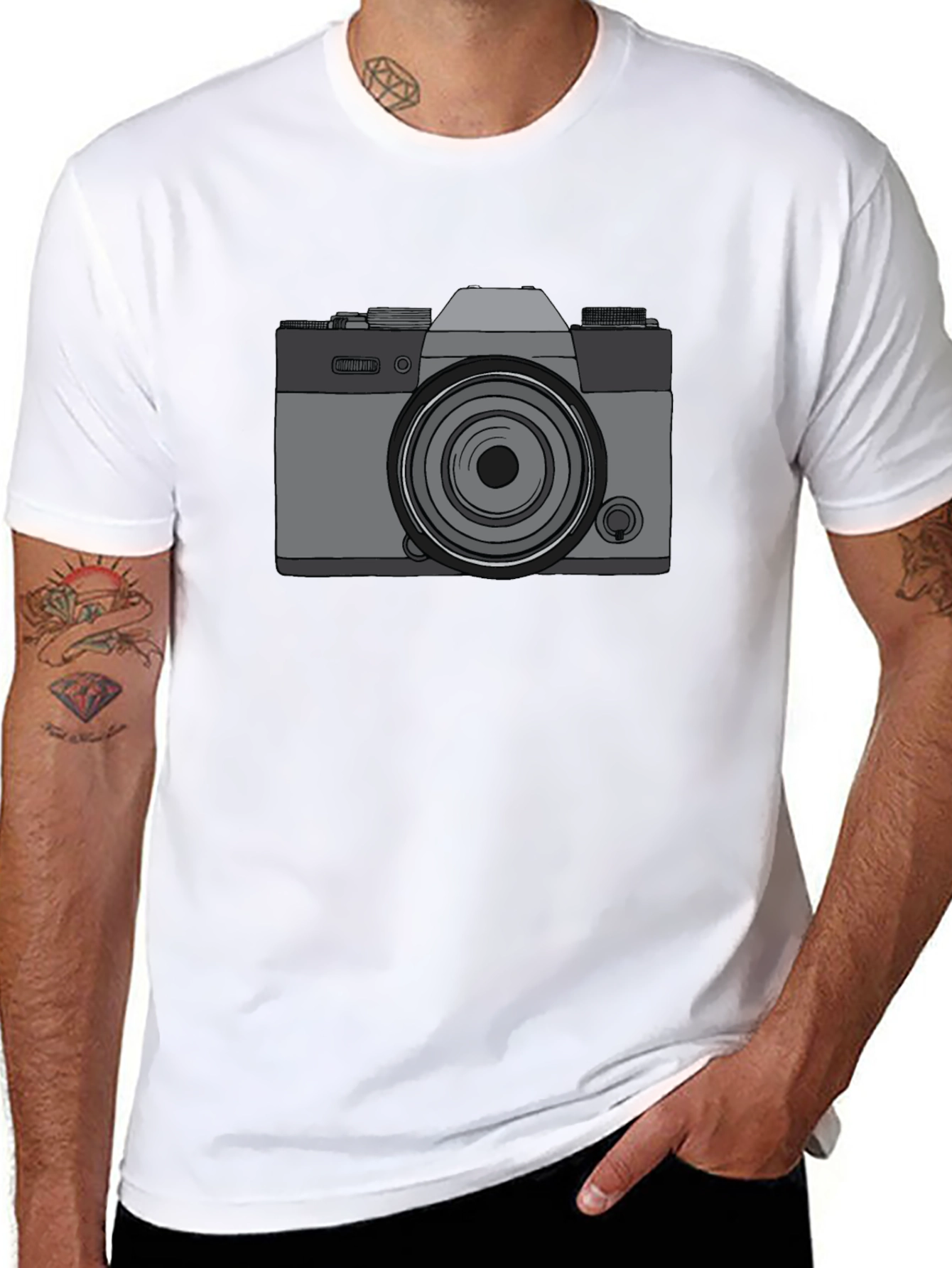 Retro Camera Graphic Tee - Cool Photographer Shirt