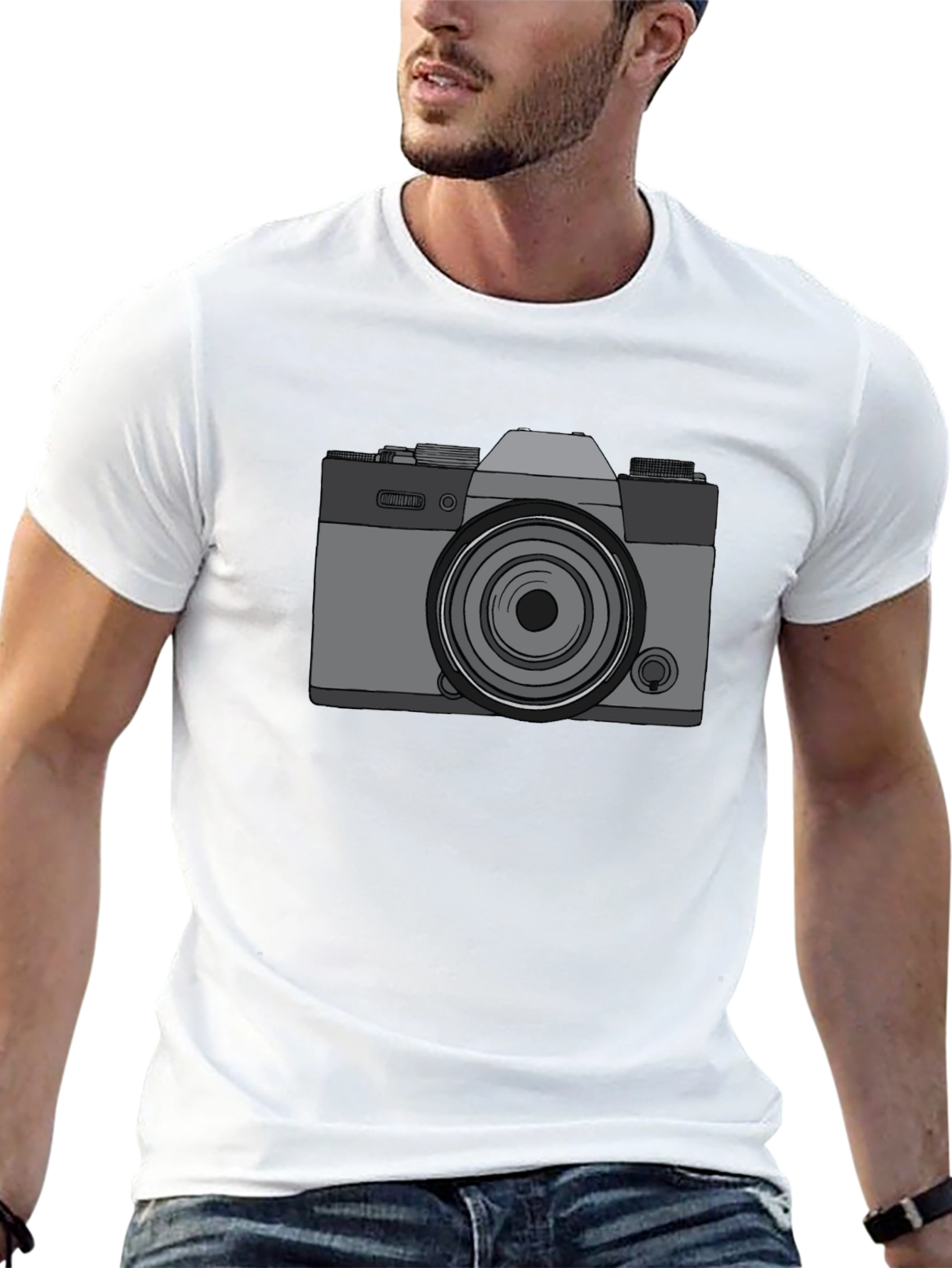 Retro Camera Graphic Tee - Cool Photographer Shirt