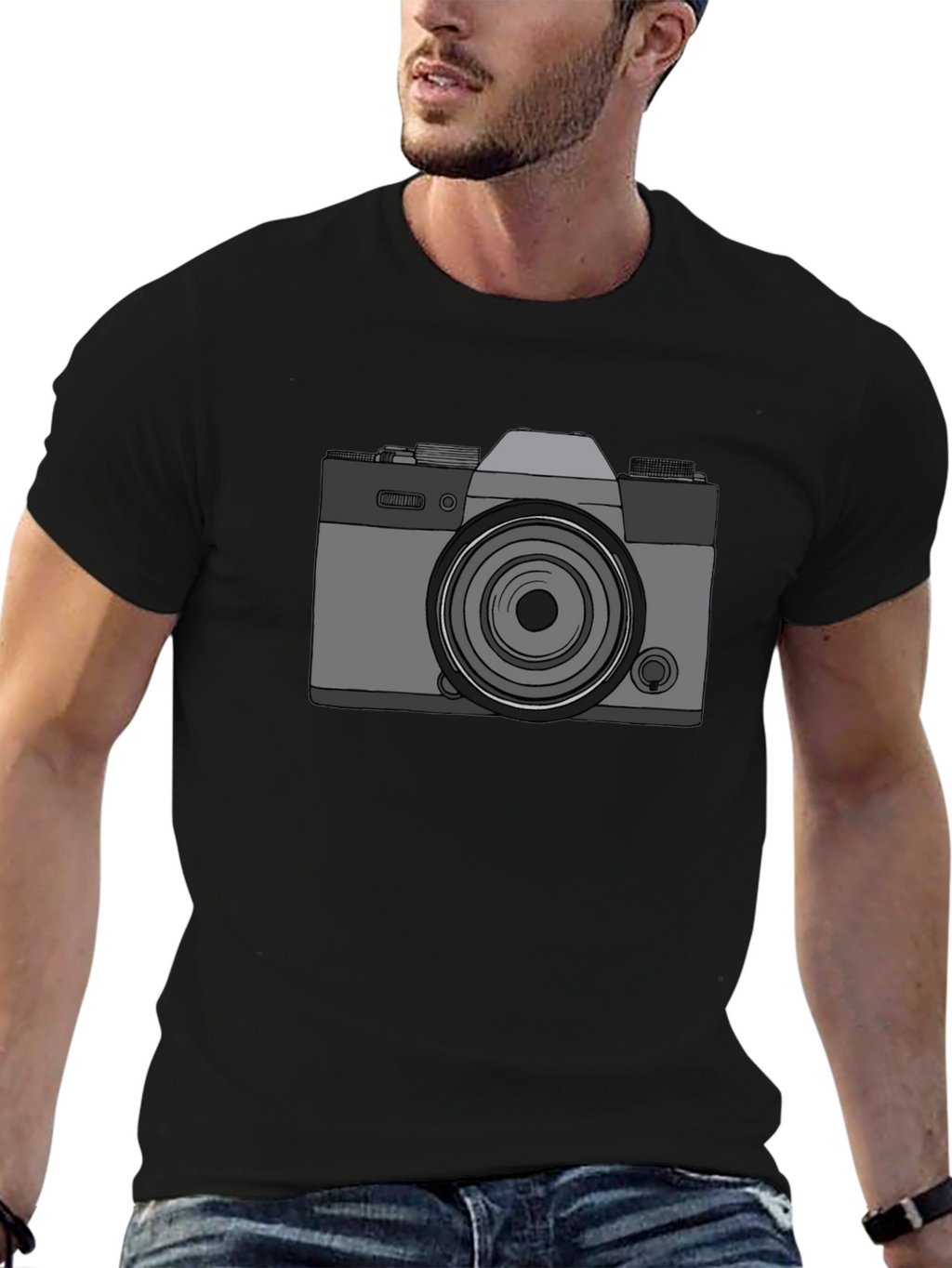 Retro Camera Graphic Tee - Cool Photographer Shirt