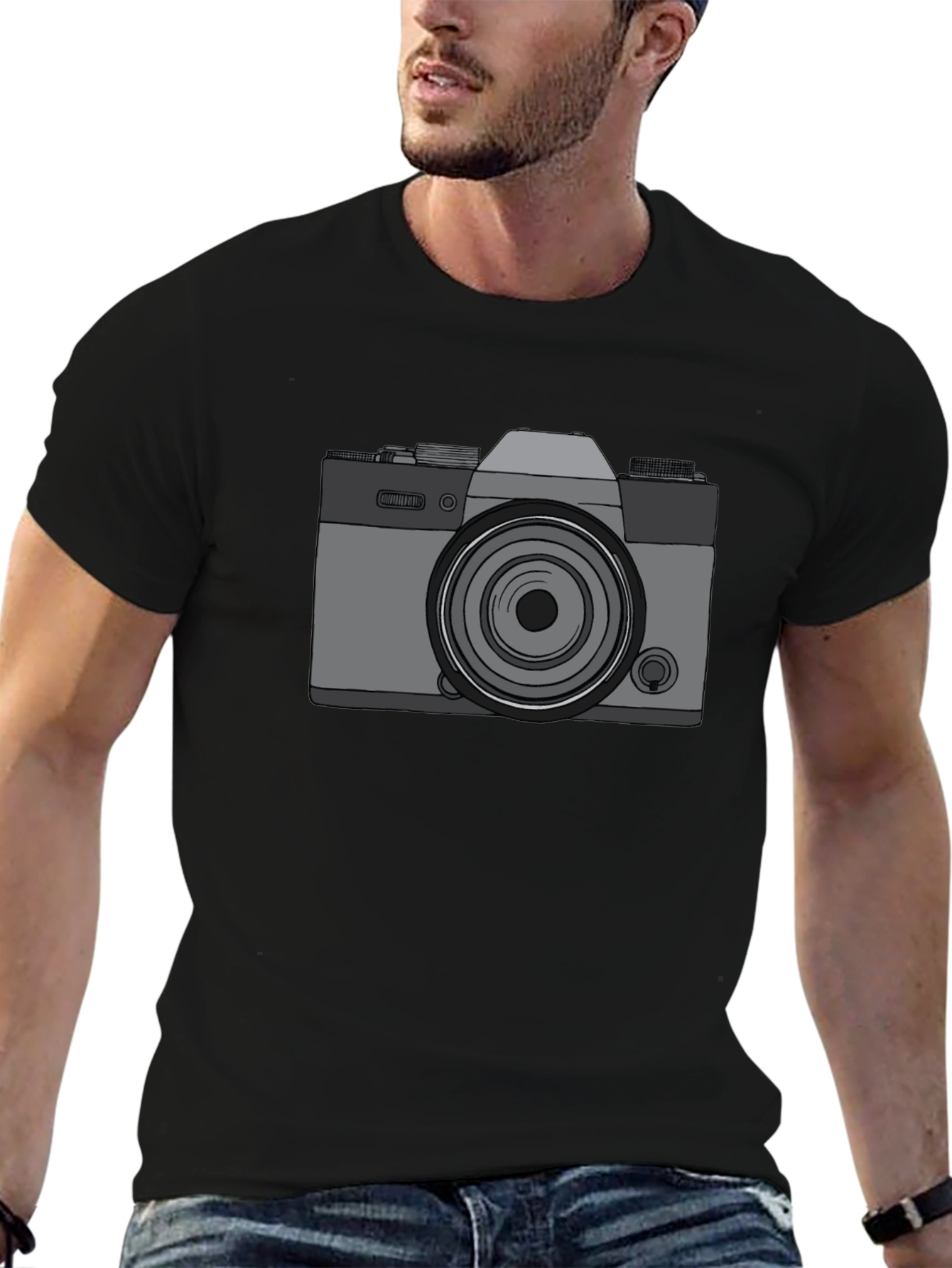 Retro Camera Graphic Tee - Cool Photographer Shirt