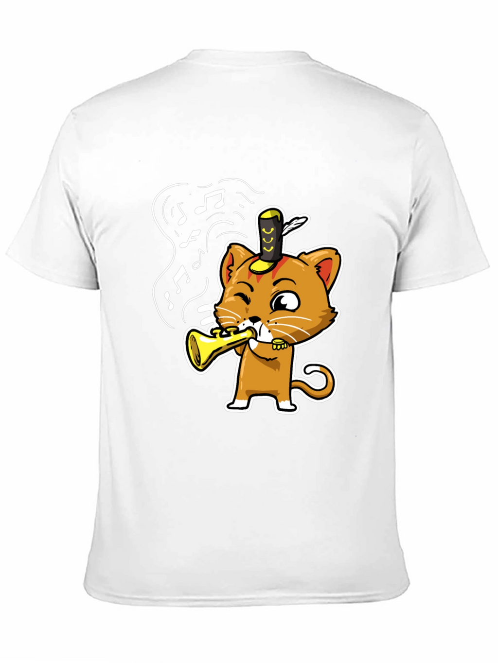 Trumpet Cat T-Shirt - Black