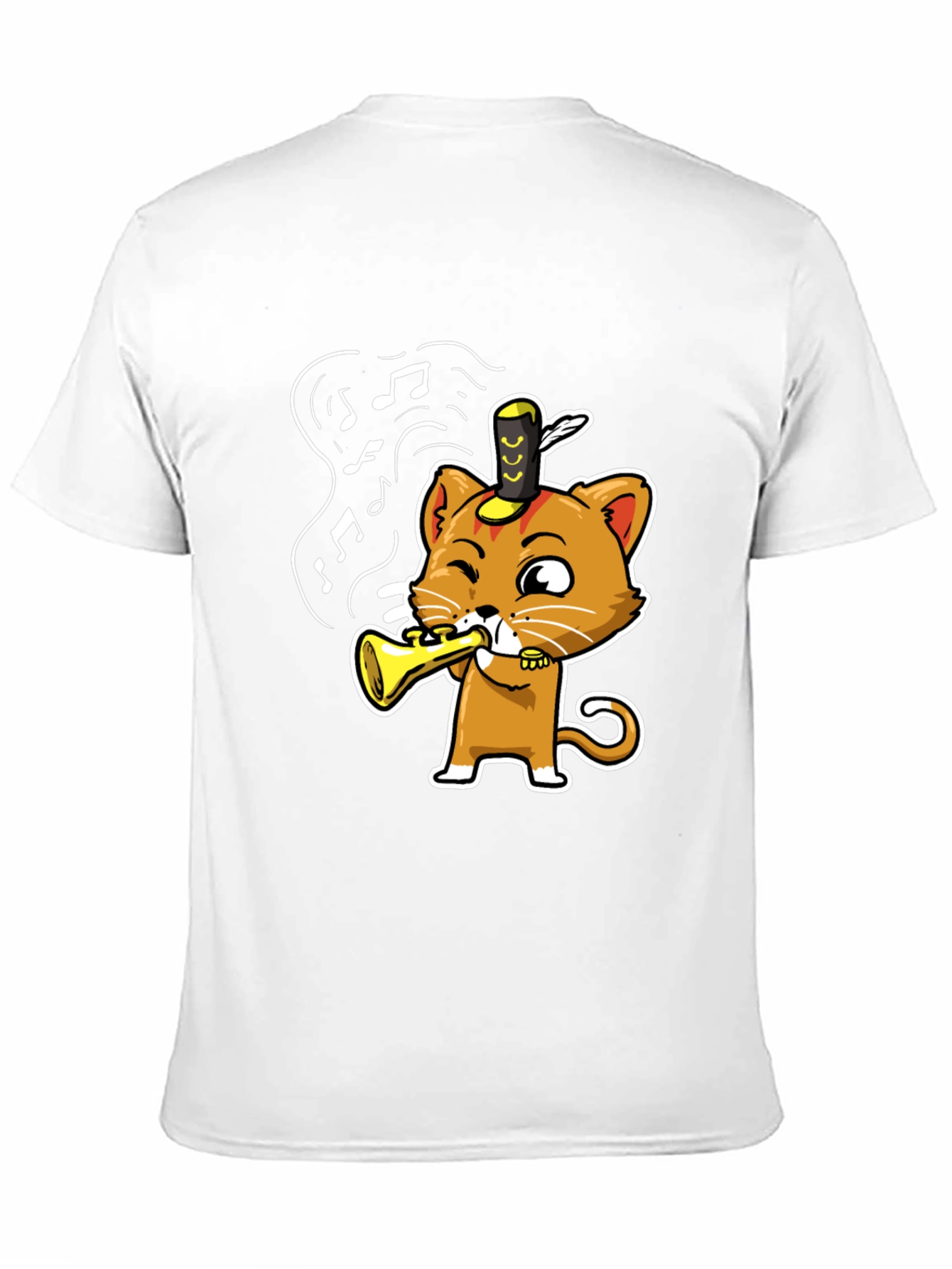 Trumpet Cat T-Shirt - Black