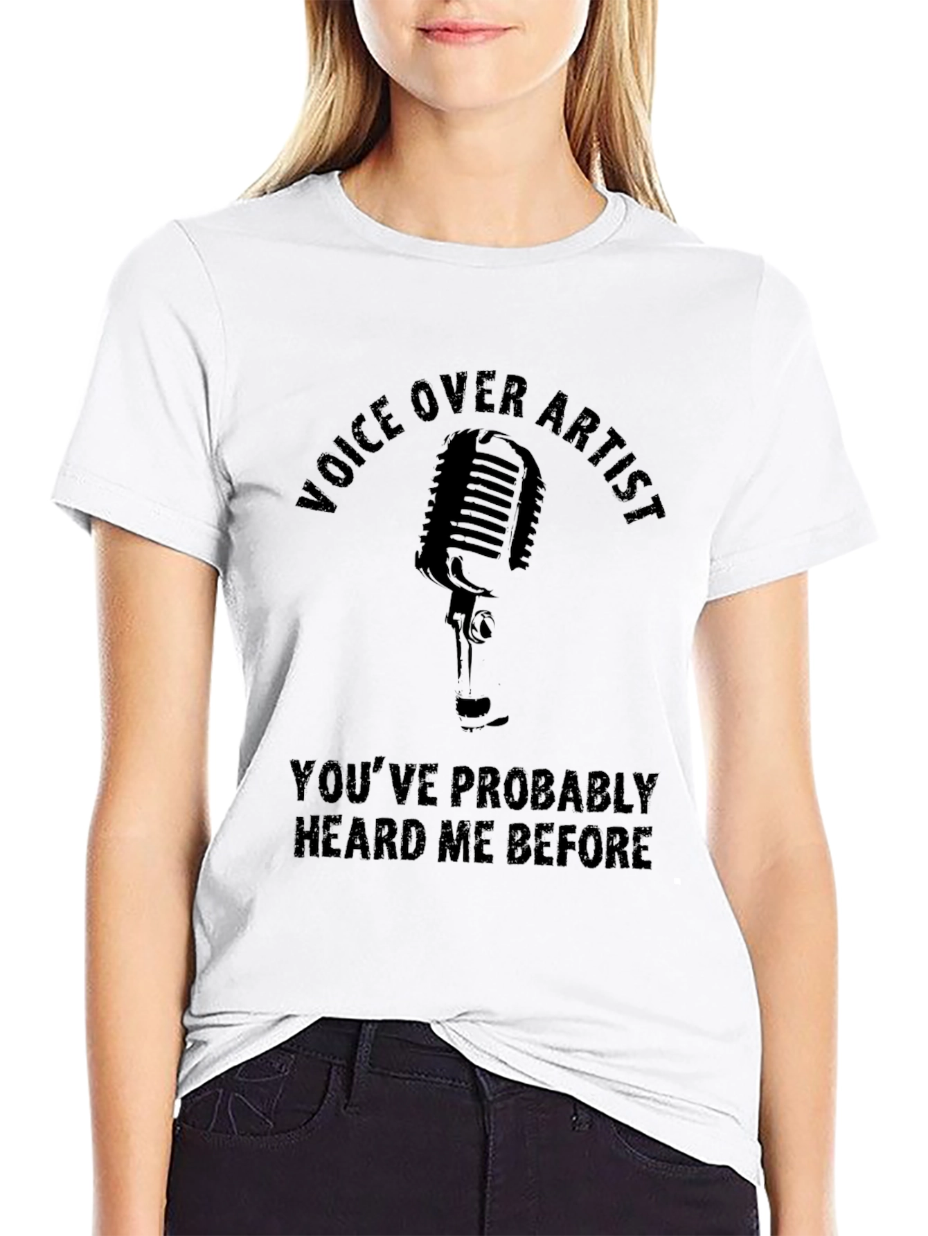 Voice Over Artist Black Graphic Tee