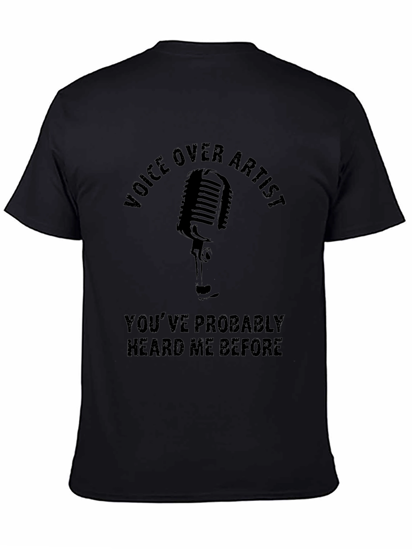 Voice Over Artist Black Graphic Tee