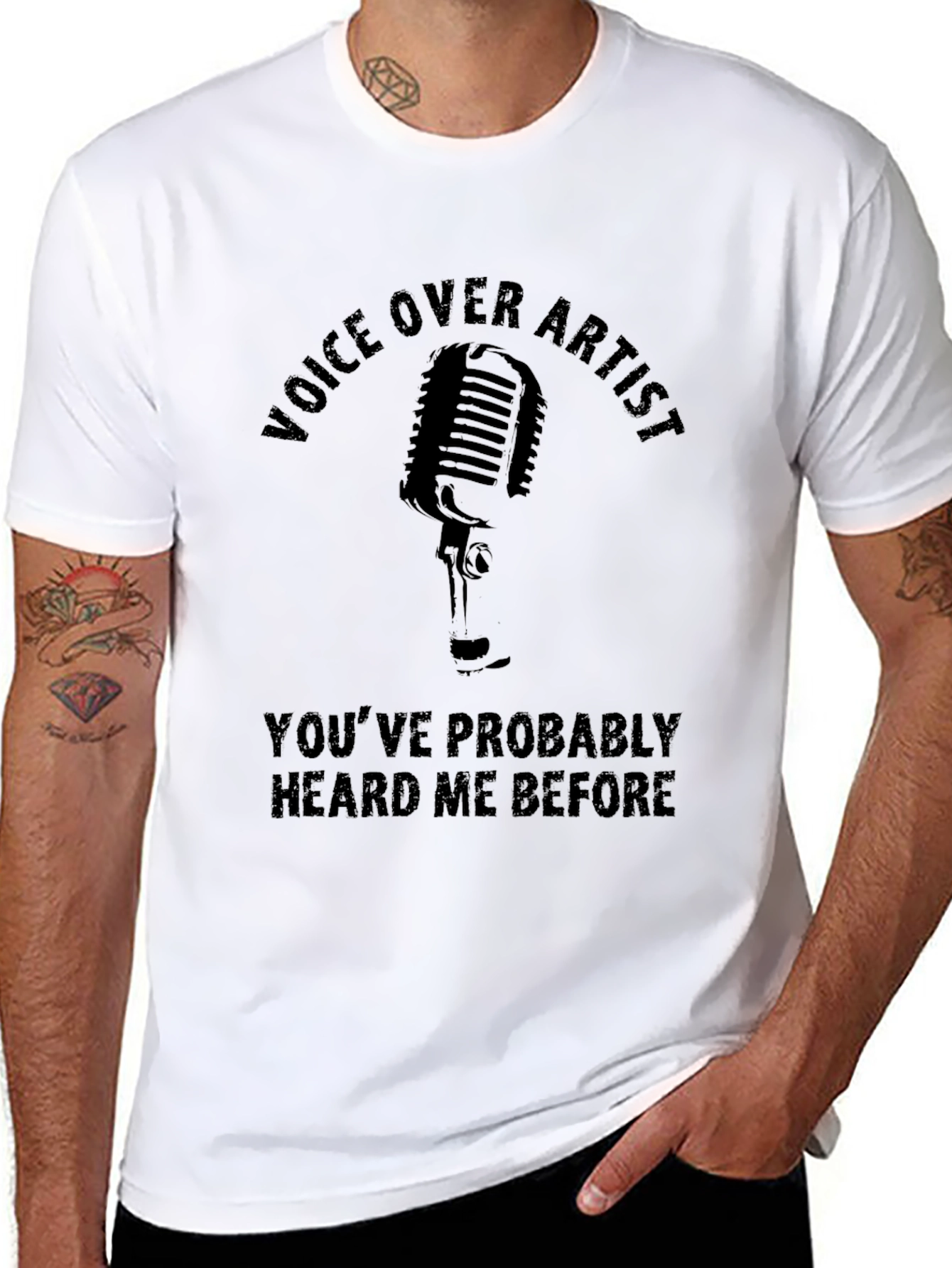 Voice Over Artist Black Graphic Tee