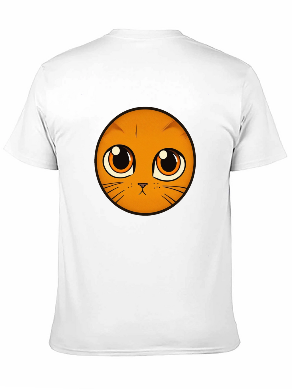 Cute Cat Face Graphic Black T-Shirt