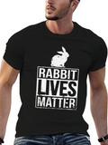Rabbit Lives Matter T-Shirt - Black Graphic Tee