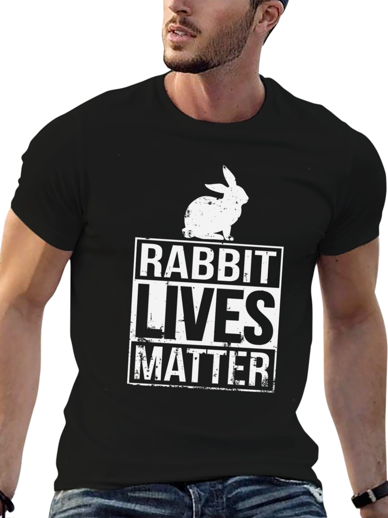 Rabbit Lives Matter T-Shirt - Black Graphic Tee