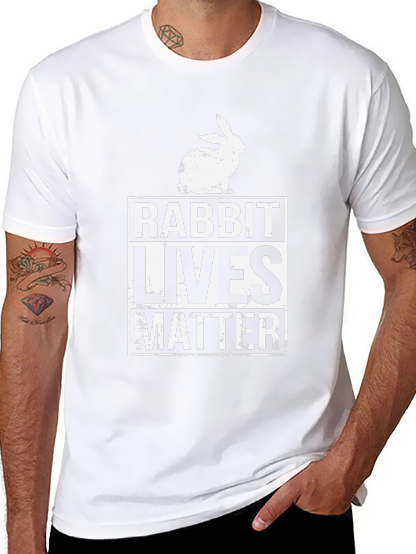 Rabbit Lives Matter T-Shirt - Black Graphic Tee