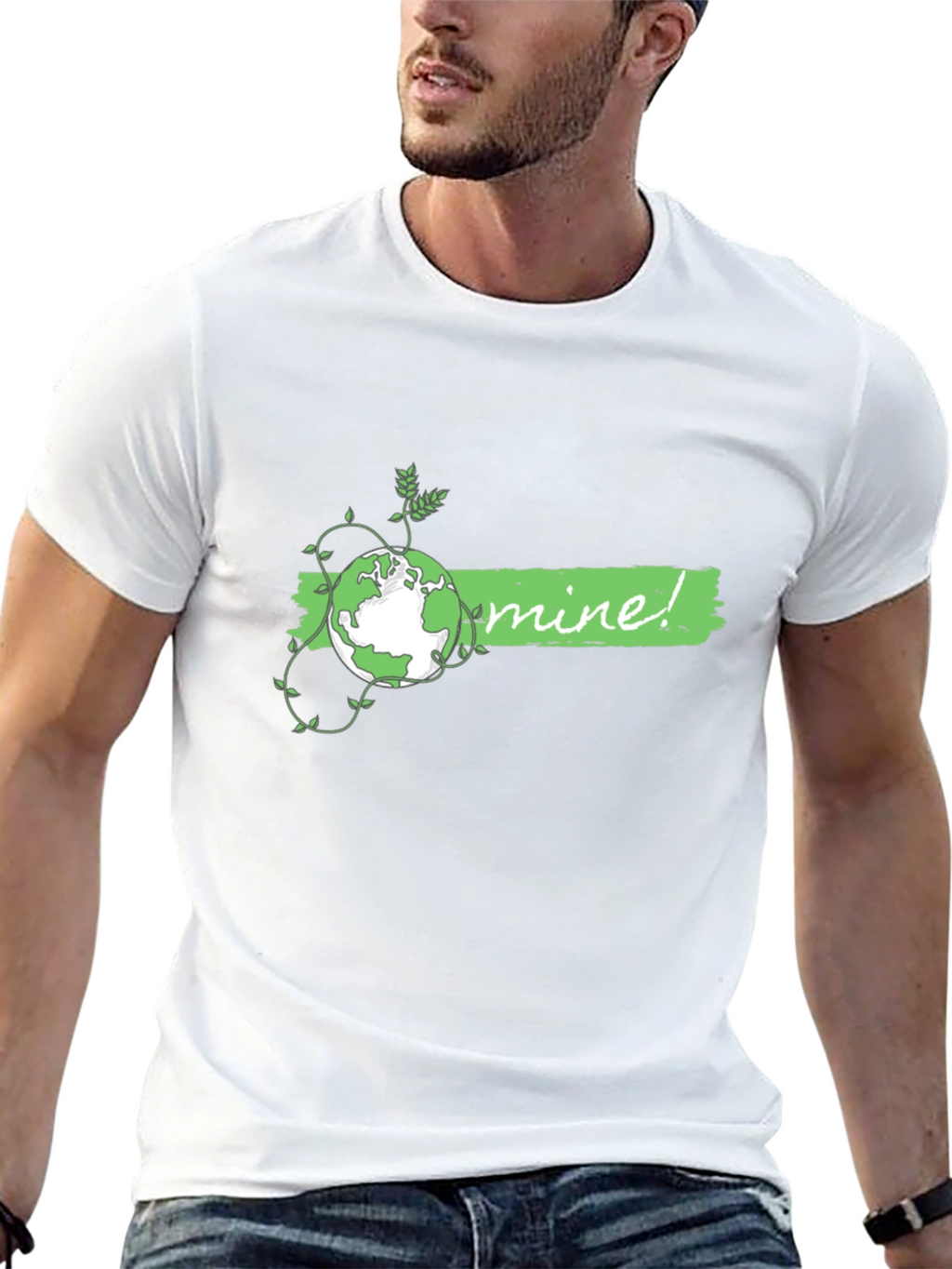Eco-Friendly Planet Graphic Tee - Mine! Earth Day Shirt