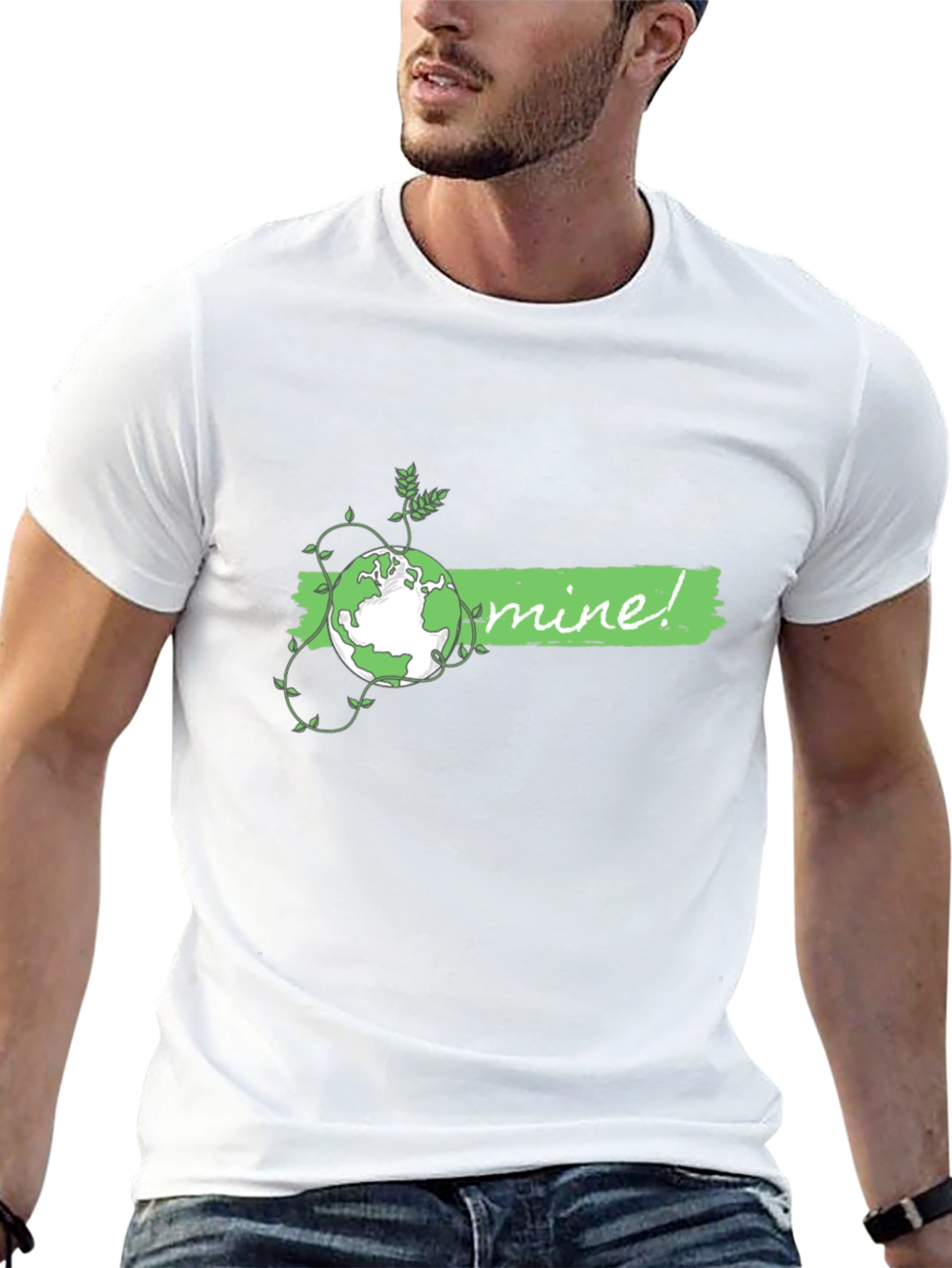 Eco-Friendly Planet Graphic Tee - Mine! Earth Day Shirt