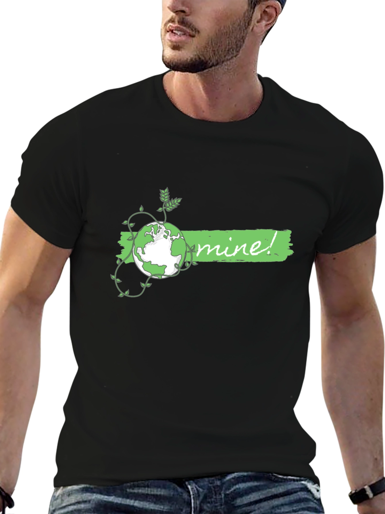 Eco-Friendly Planet Graphic Tee - Mine! Earth Day Shirt