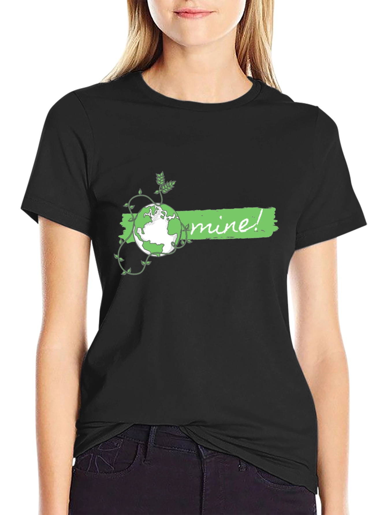Eco-Friendly Planet Graphic Tee - Mine! Earth Day Shirt