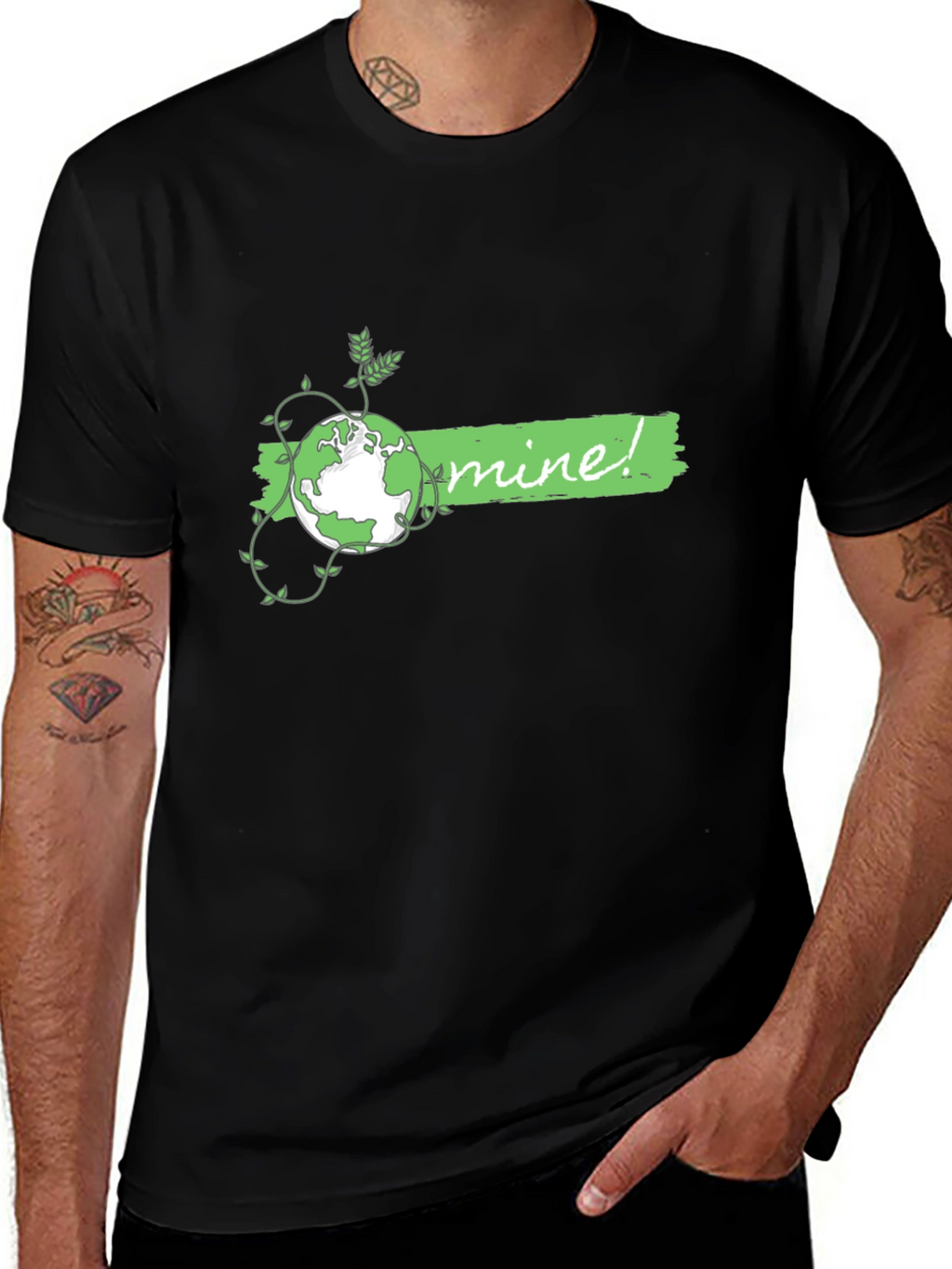Eco-Friendly Planet Graphic Tee - Mine! Earth Day Shirt