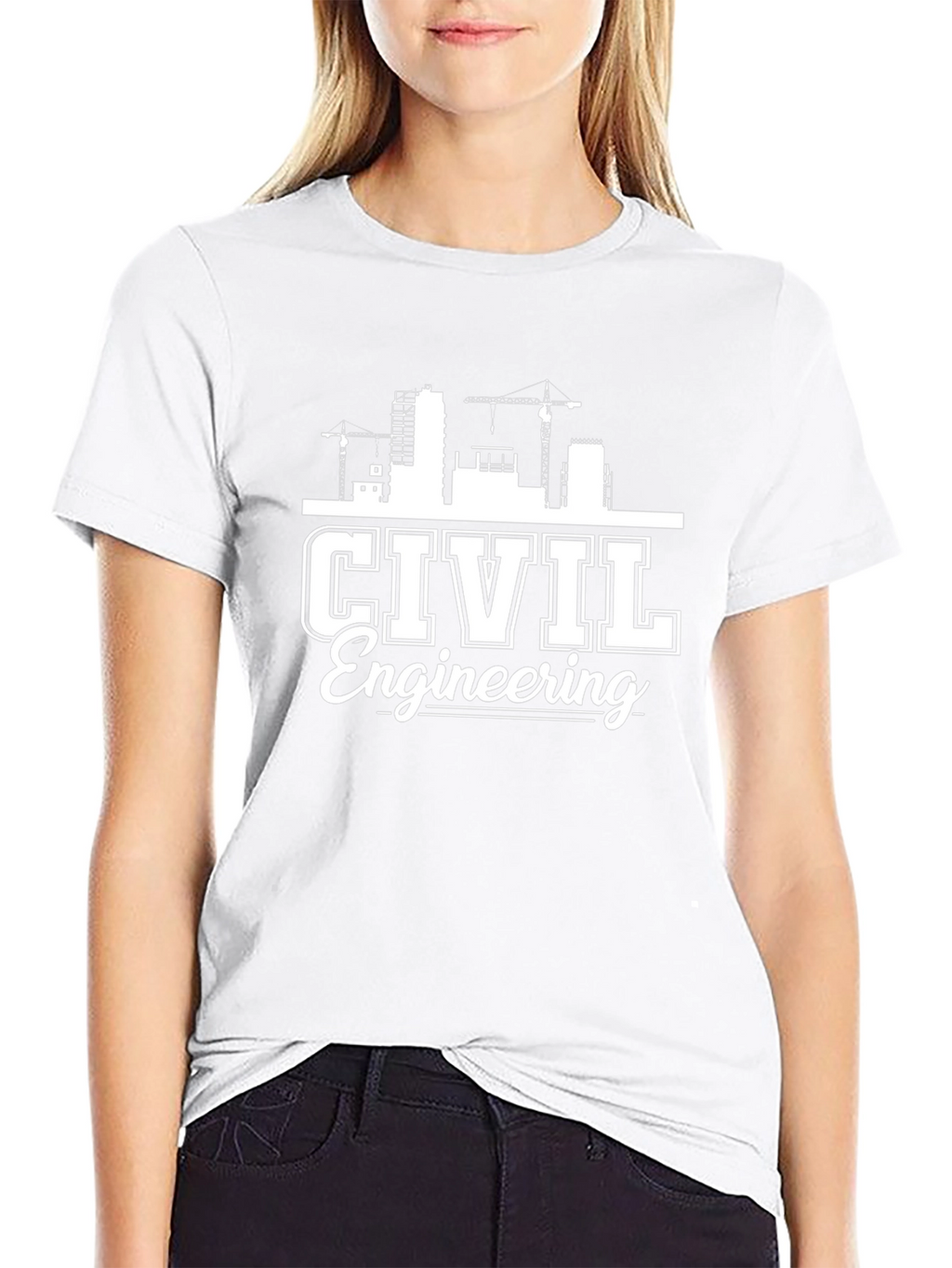 Civil Engineering Graphic Tee - Black Cotton