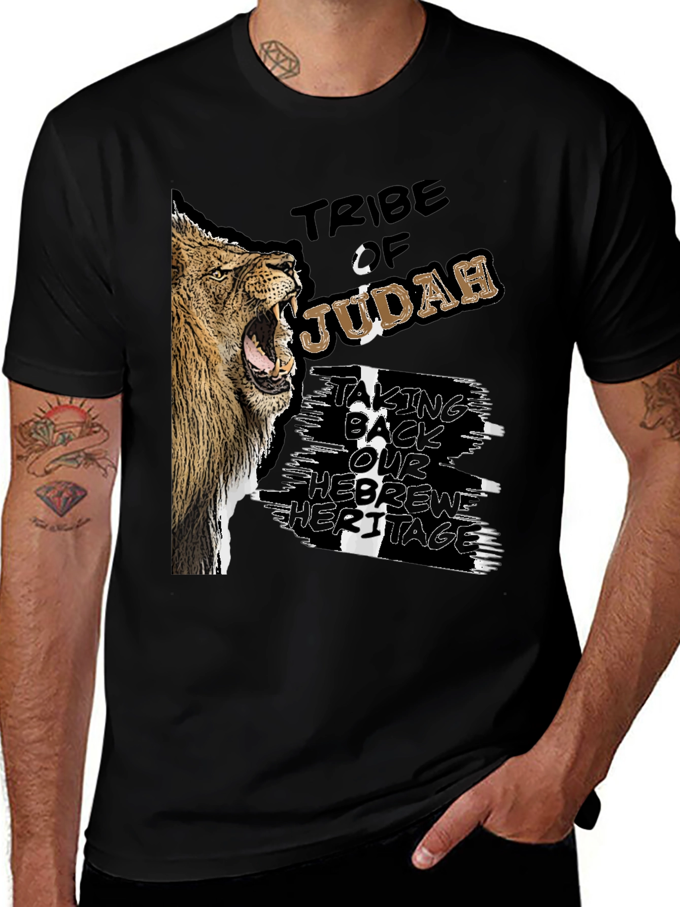 Tribe of Judah Lion Graphic T-Shirt