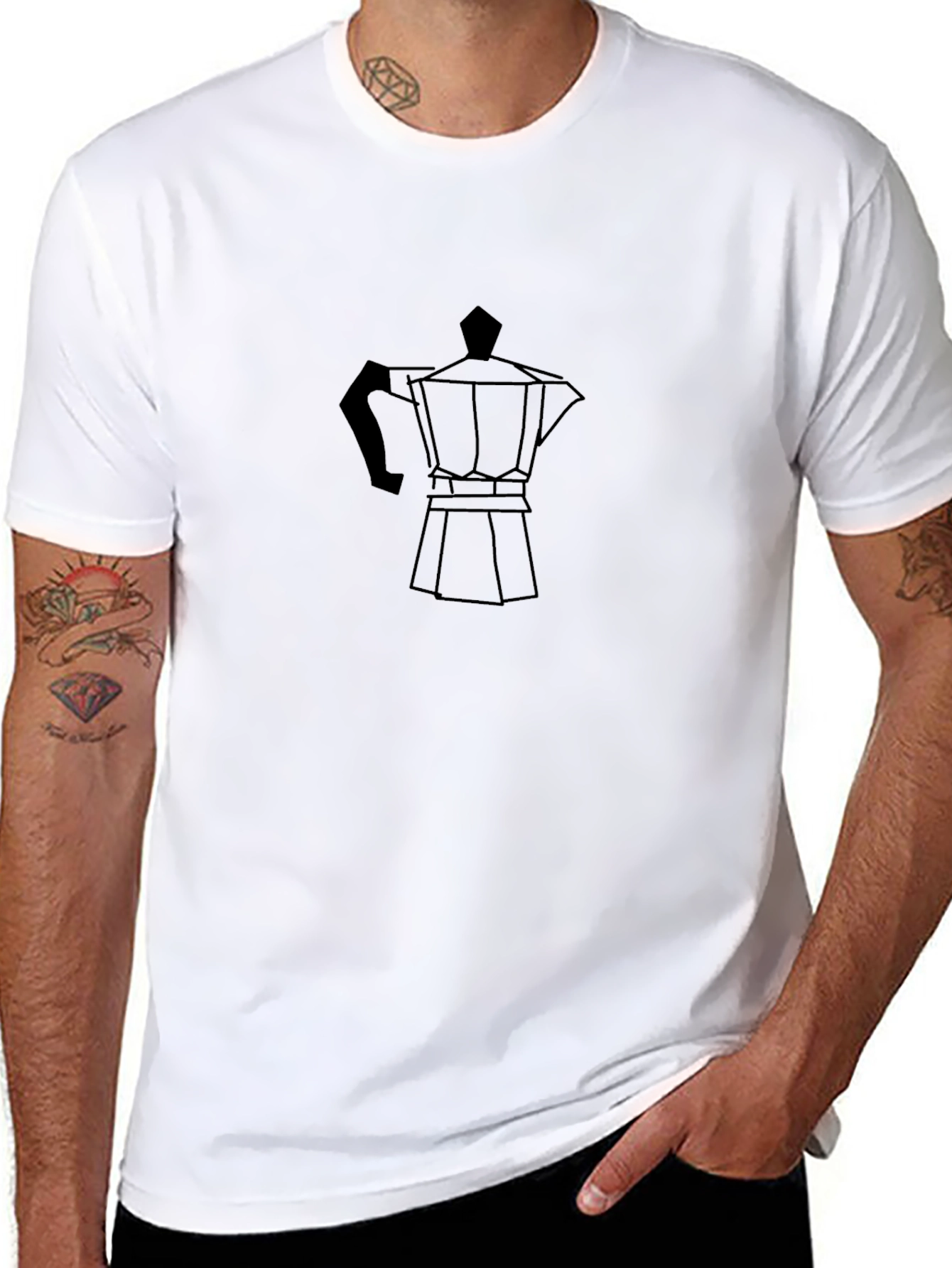 Espresso Coffee Maker Graphic Tee - Black