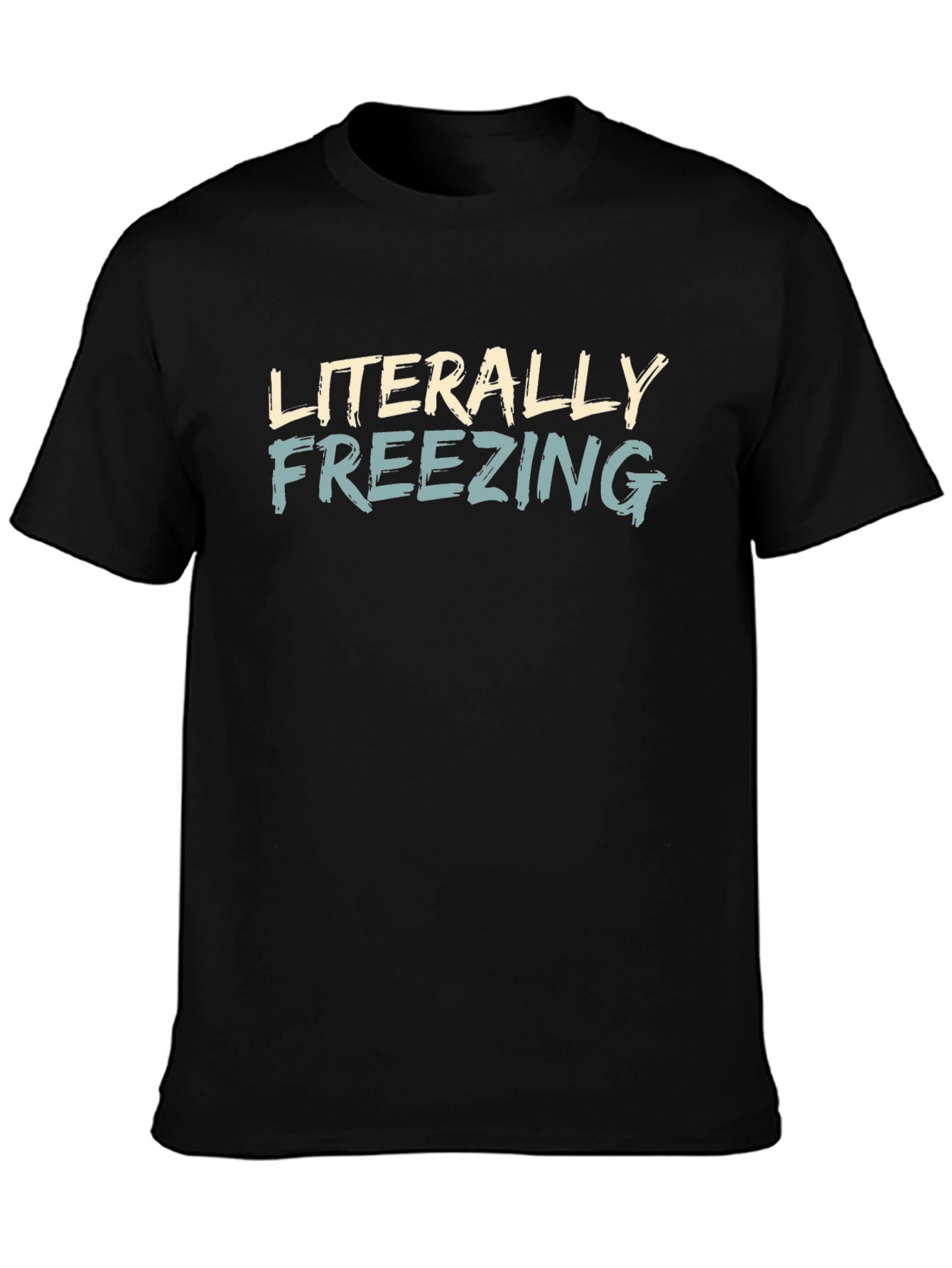 Literally Freezing Graphic T-Shirt - Black
