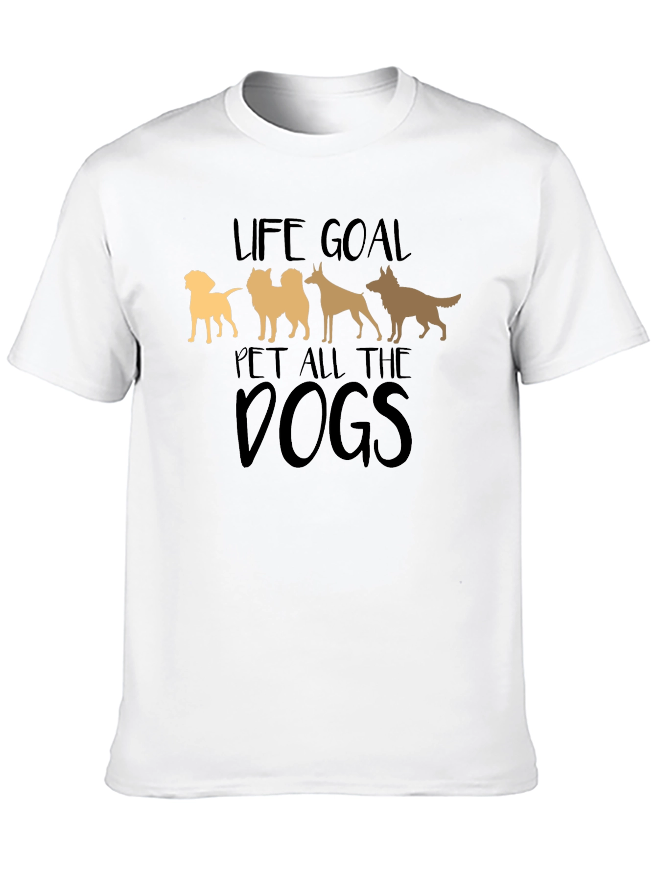 Life Goal Pet All the Dogs Black T-Shirt
