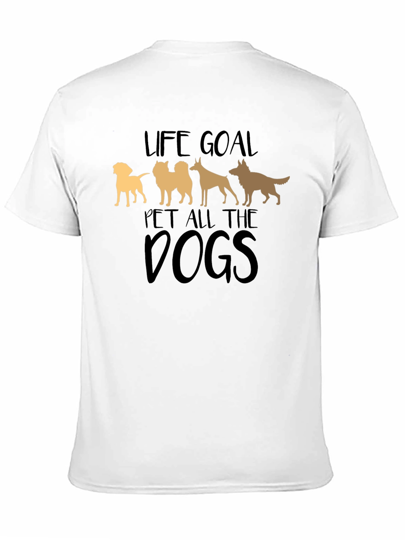 Life Goal Pet All the Dogs Black T-Shirt