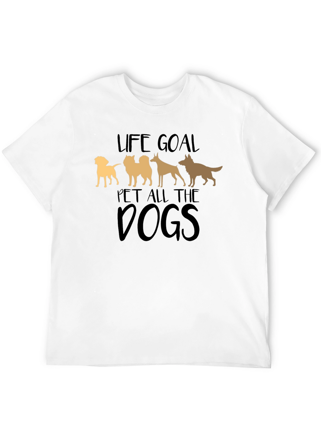 Life Goal Pet All the Dogs Black T-Shirt
