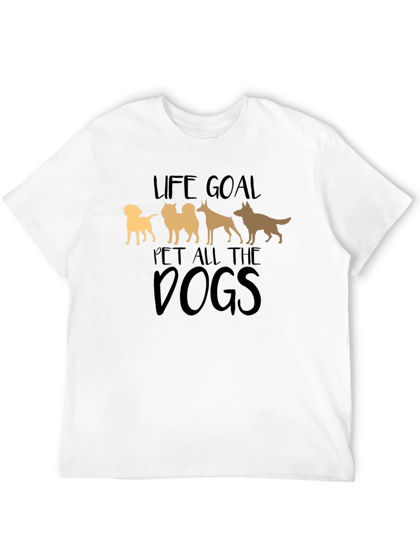 Life Goal Pet All the Dogs Black T-Shirt