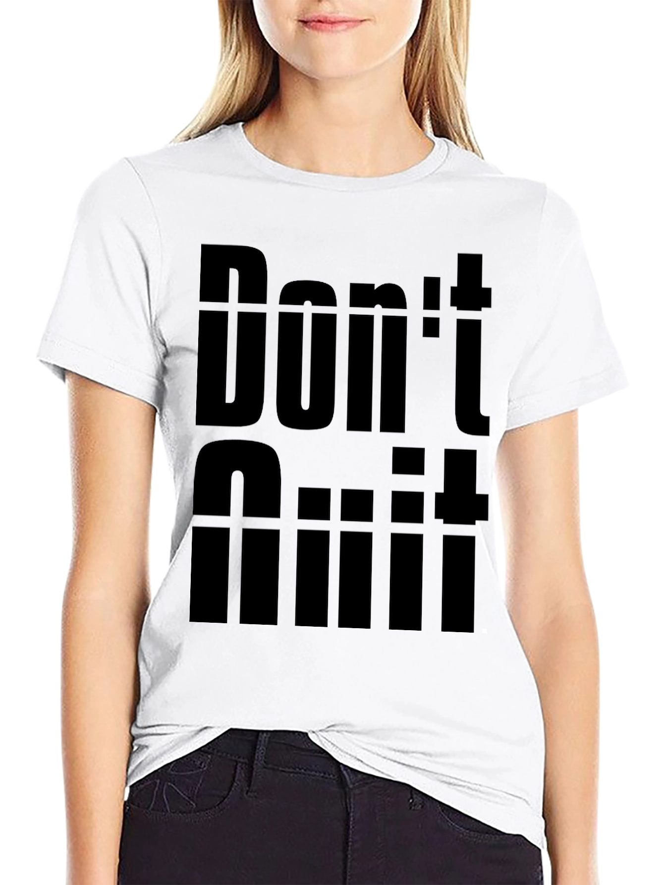 Dont Quit Motivation Graphic Tee - Black