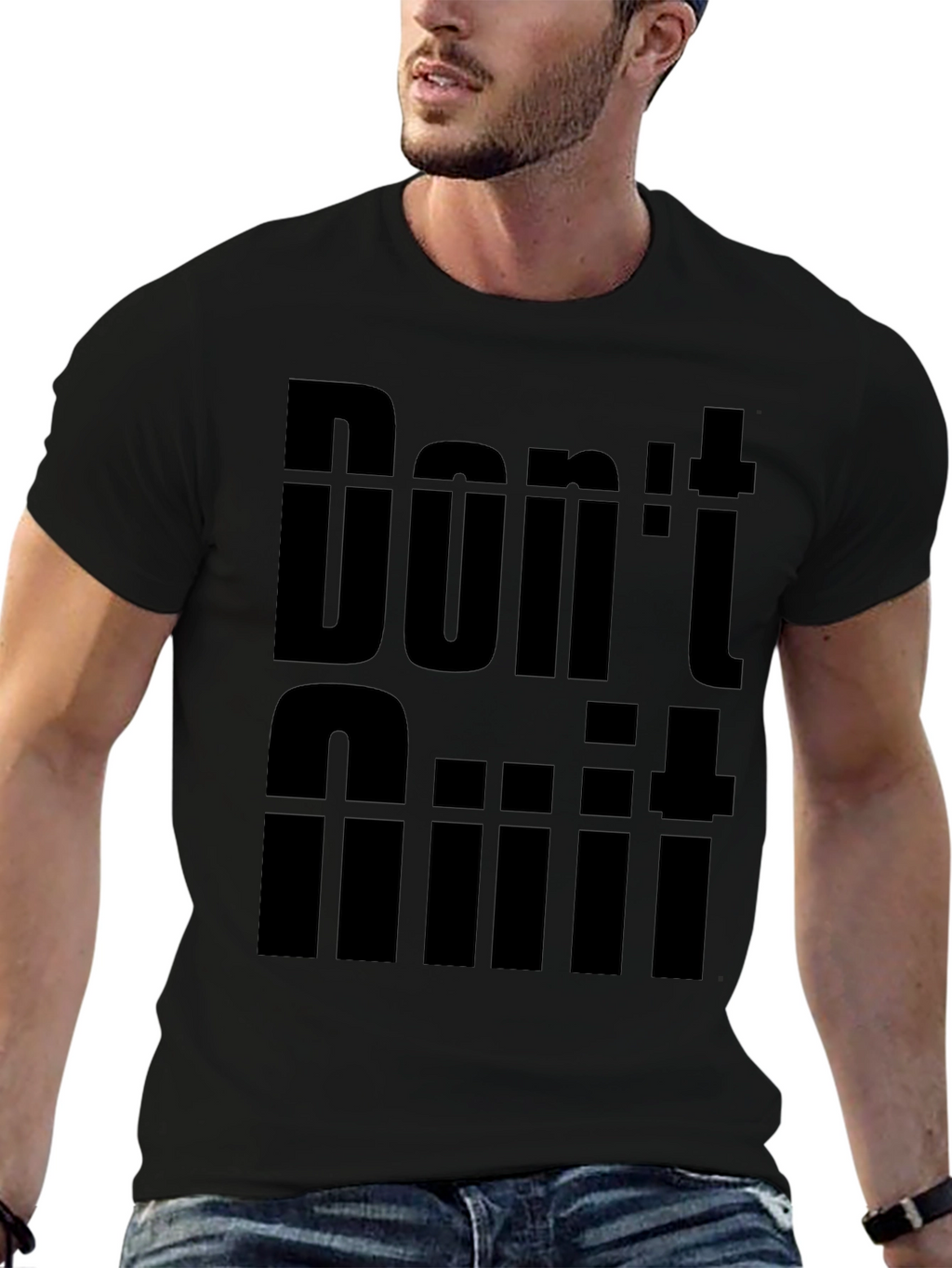 Dont Quit Motivation Graphic Tee - Black