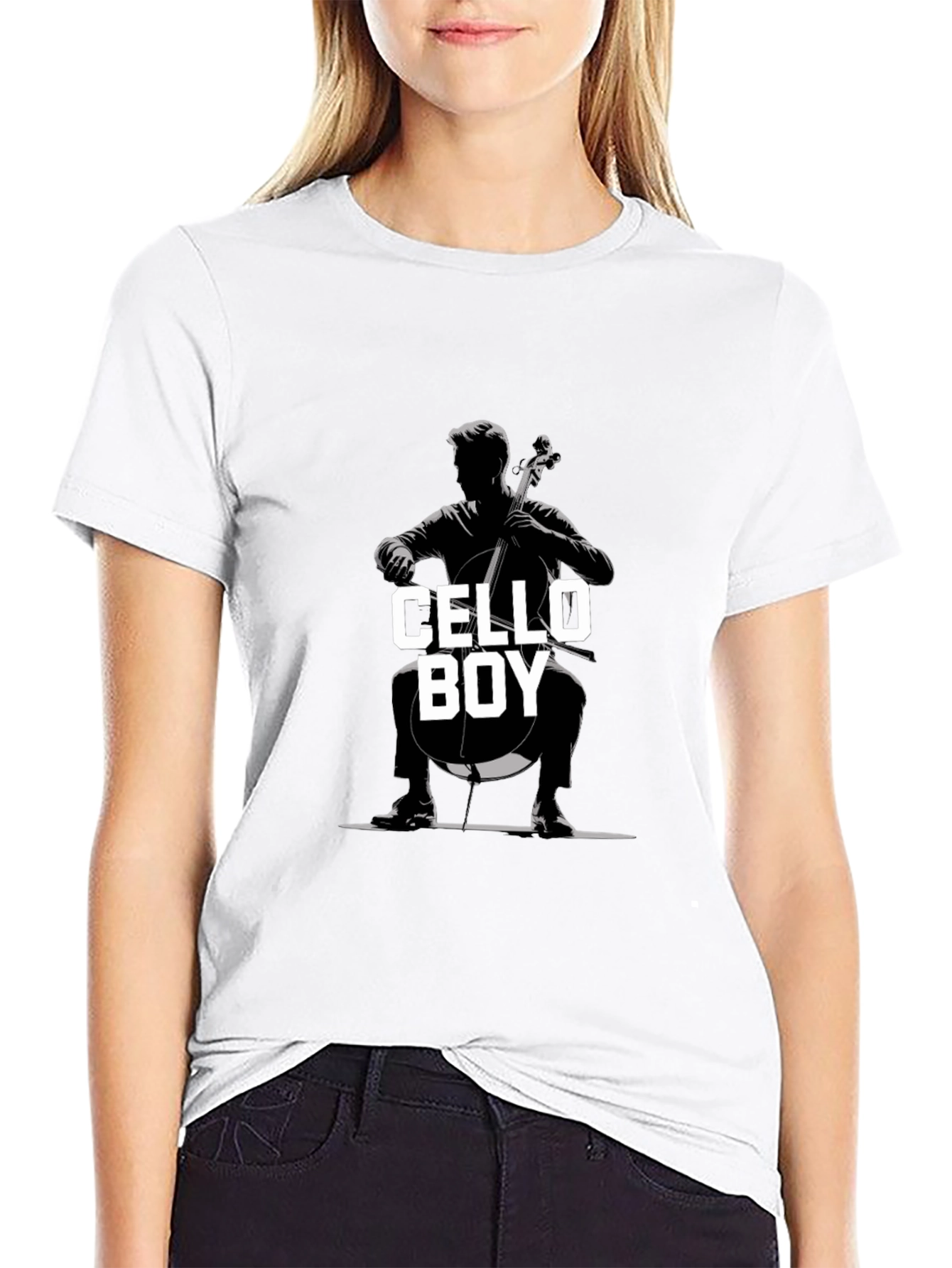 Cello Boy Graphic Tee - Music Lovers T-Shirt