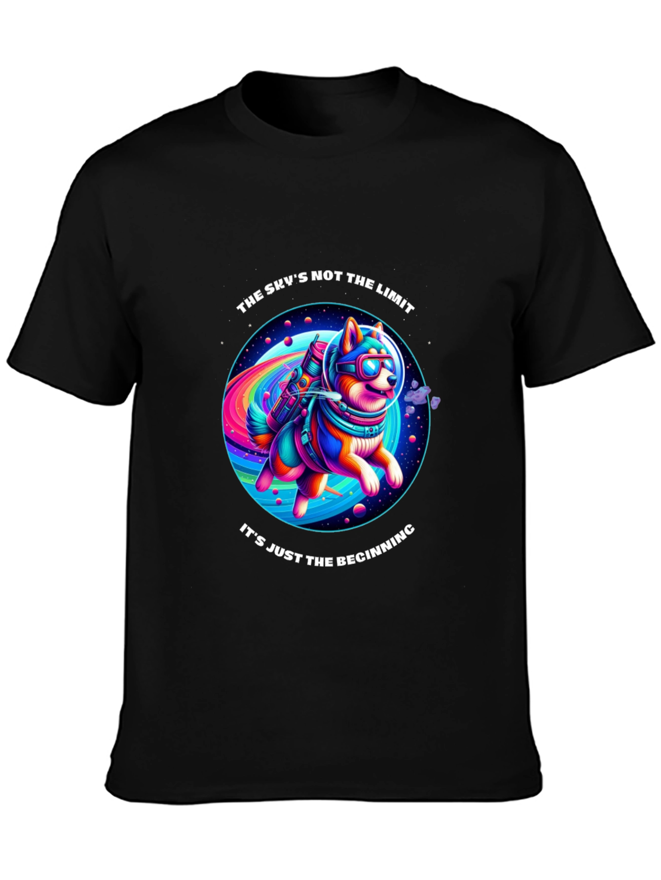 Space Dog T-Shirt: The Skys Not The Limit!