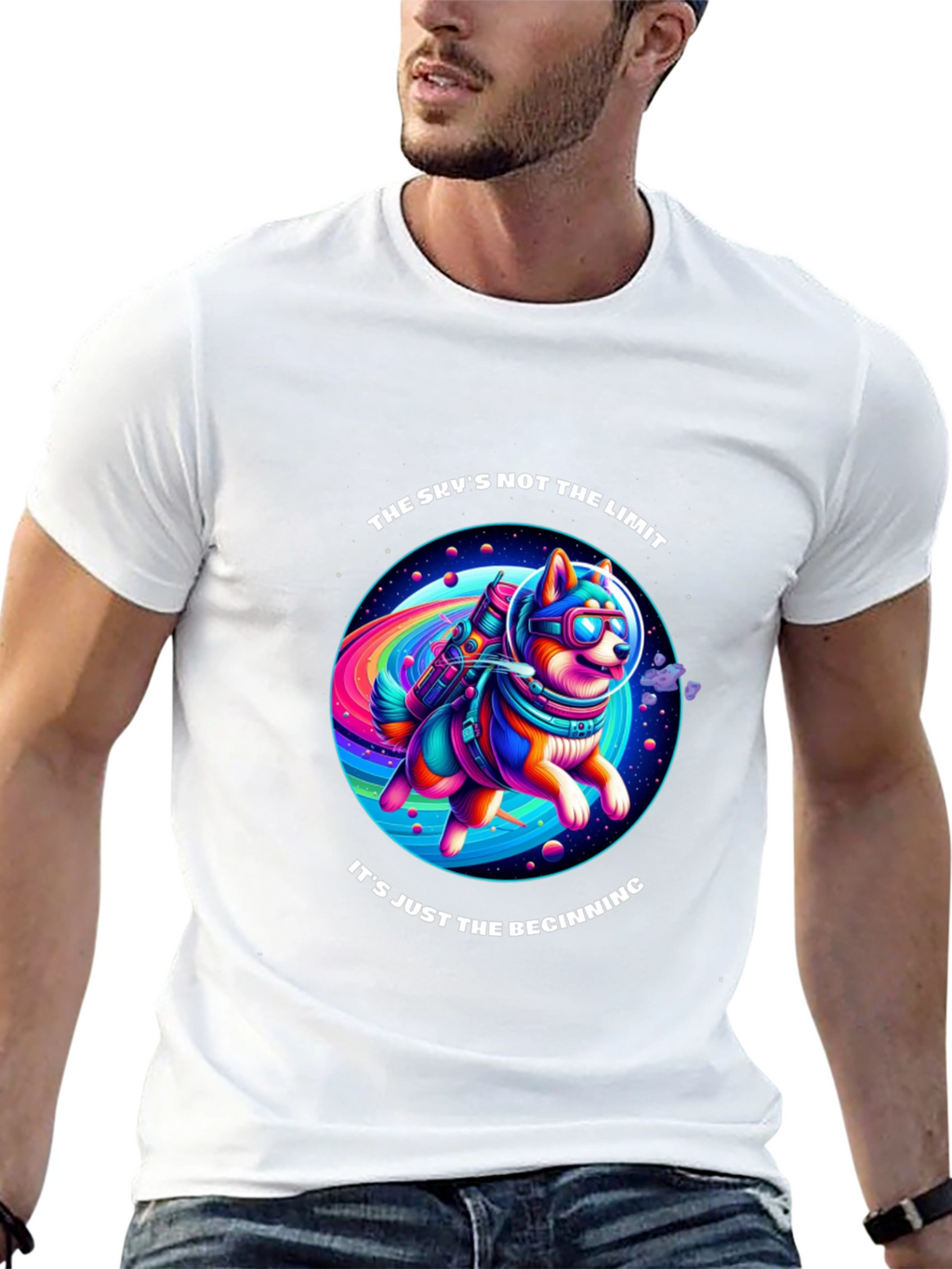 Space Dog T-Shirt: The Skys Not The Limit!