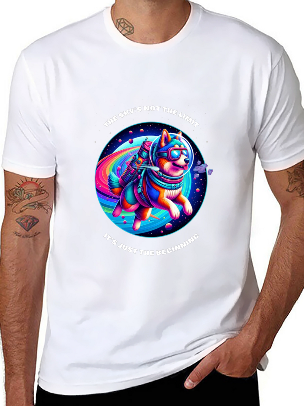 Space Dog T-Shirt: The Skys Not The Limit!