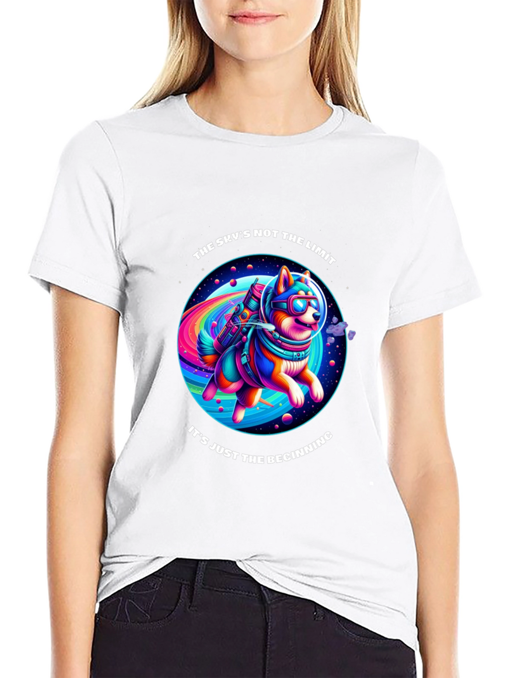 Space Dog T-Shirt: The Skys Not The Limit!