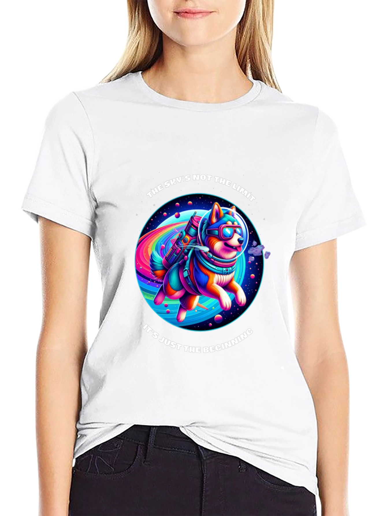 Space Dog T-Shirt: The Skys Not The Limit!