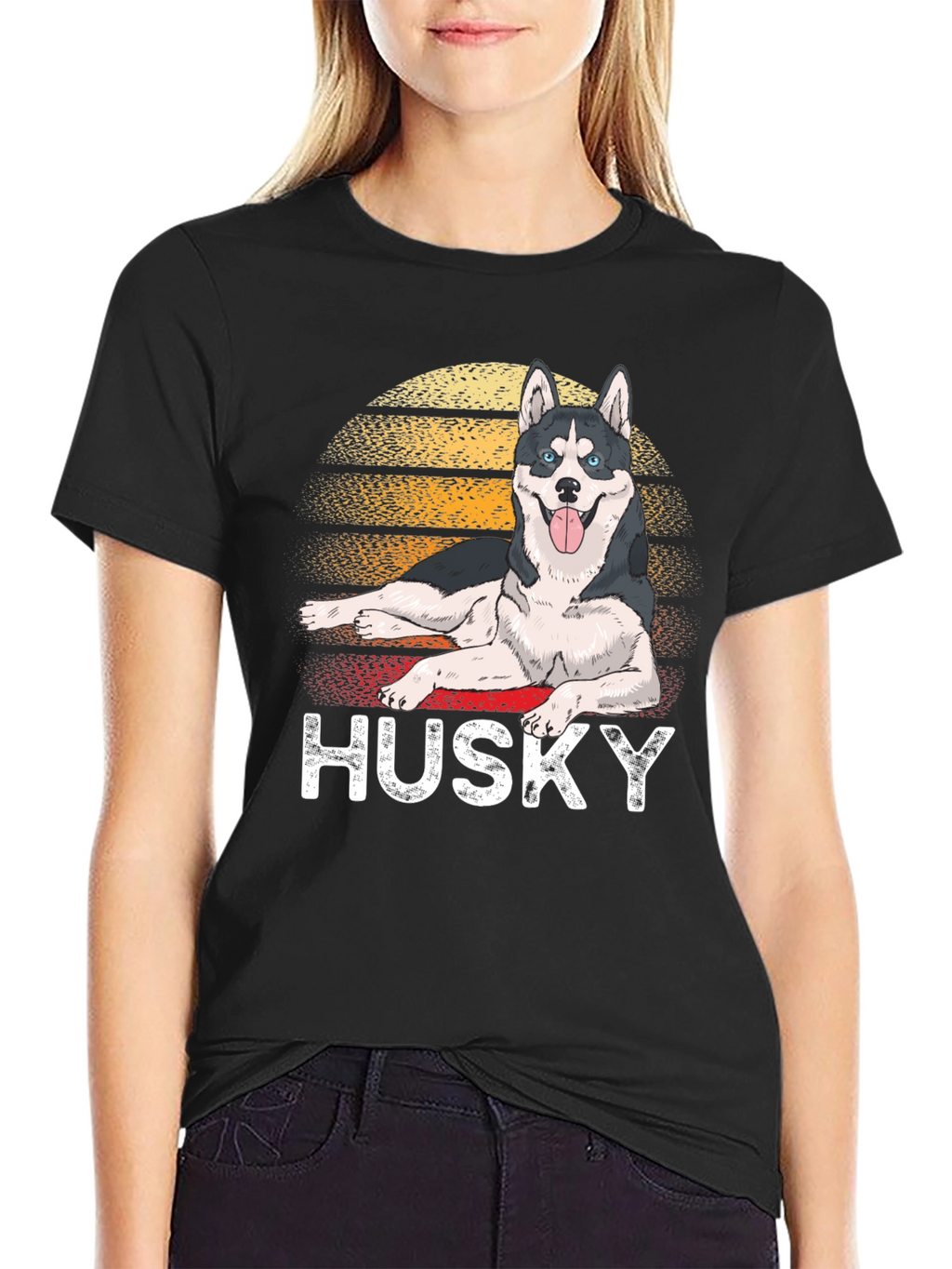Retro Husky T-Shirt - Dog Lover Tee