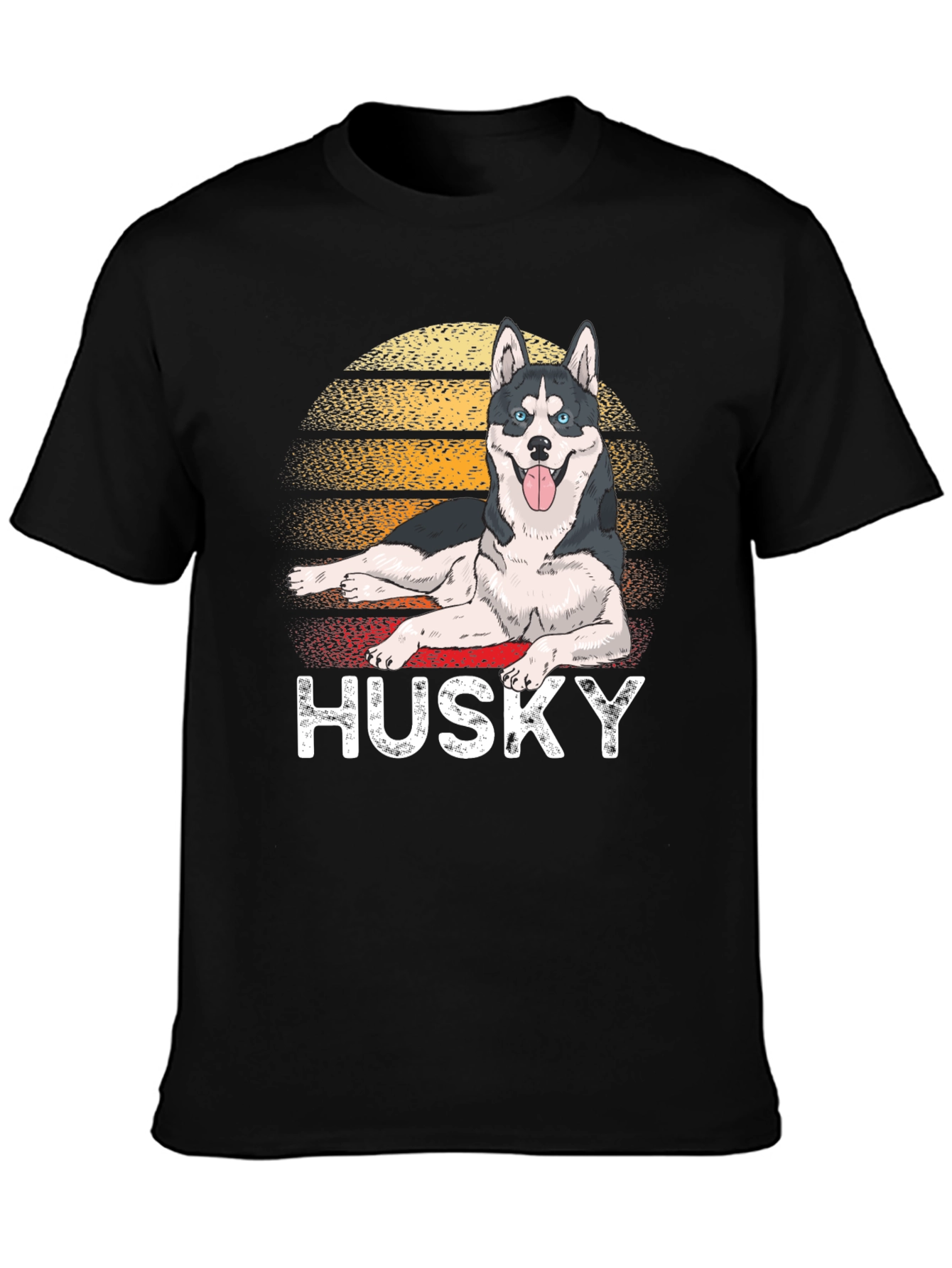 Retro Husky T-Shirt - Dog Lover Tee