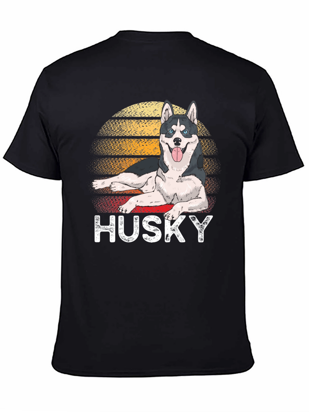 Retro Husky T-Shirt - Dog Lover Tee