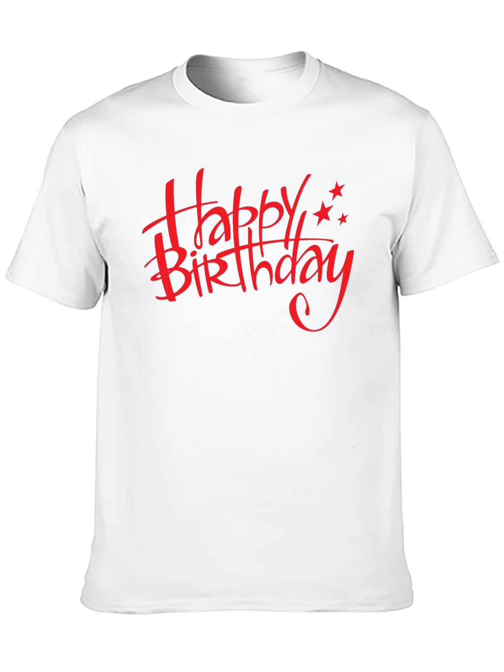 Happy Birthday Graphic Tee - Black Cotton Comfort