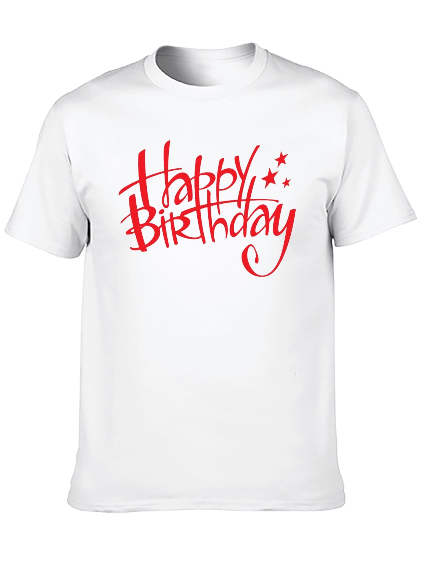 Happy Birthday Graphic Tee - Black Cotton Comfort