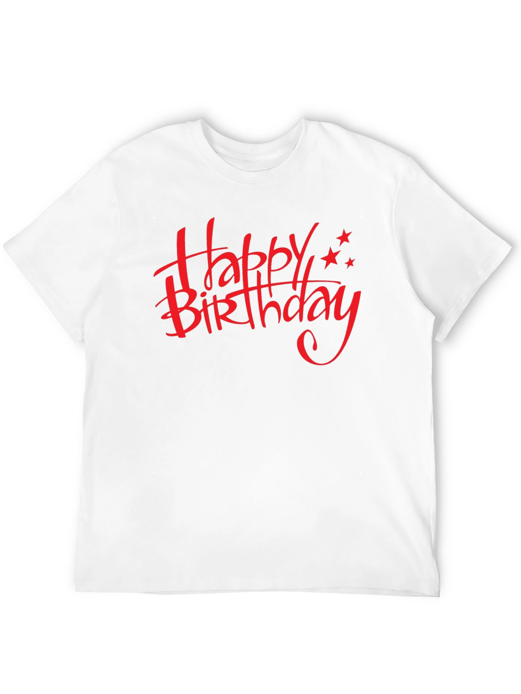 Happy Birthday Graphic Tee - Black Cotton Comfort