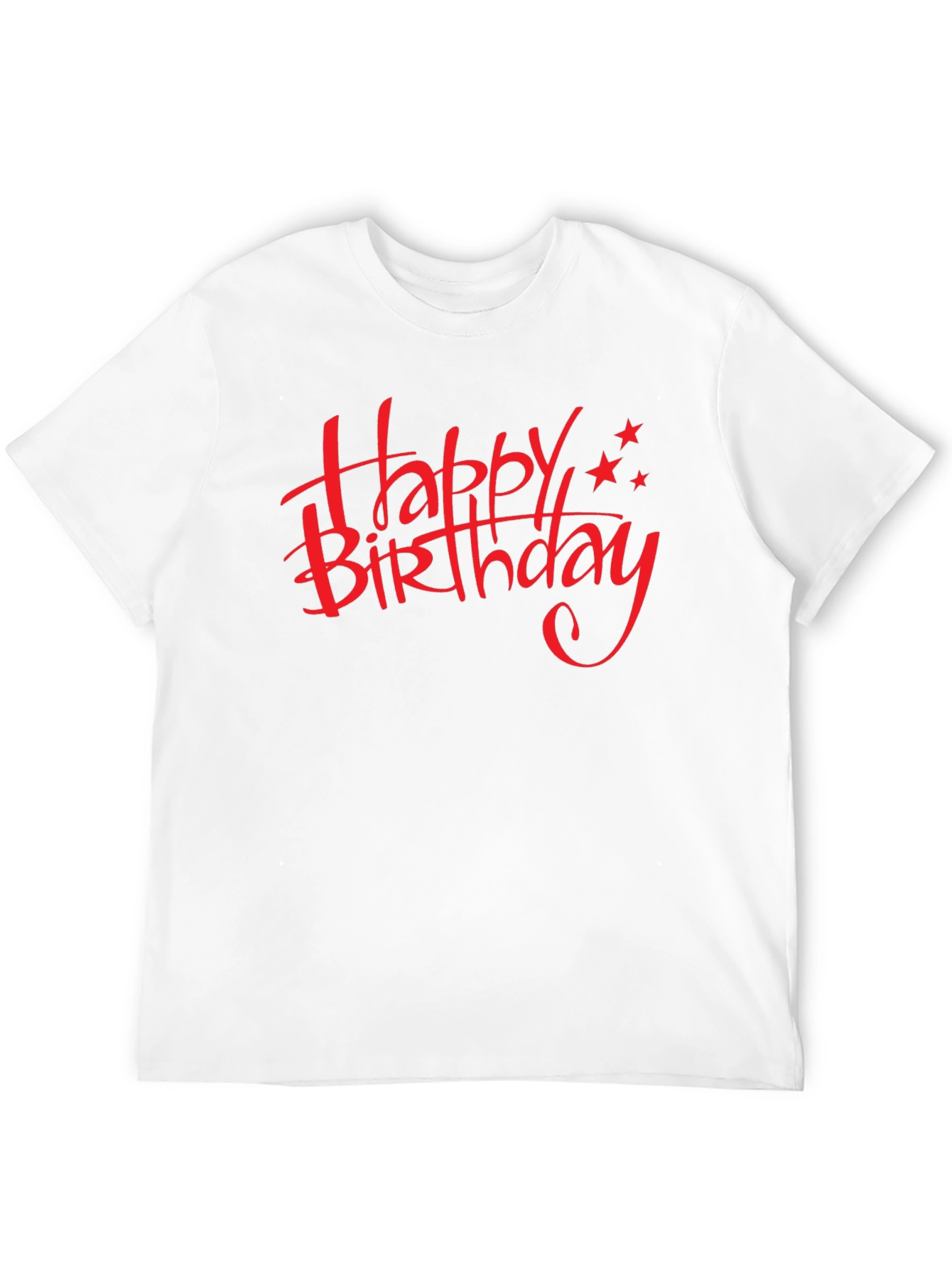 Happy Birthday Graphic Tee - Black Cotton Comfort