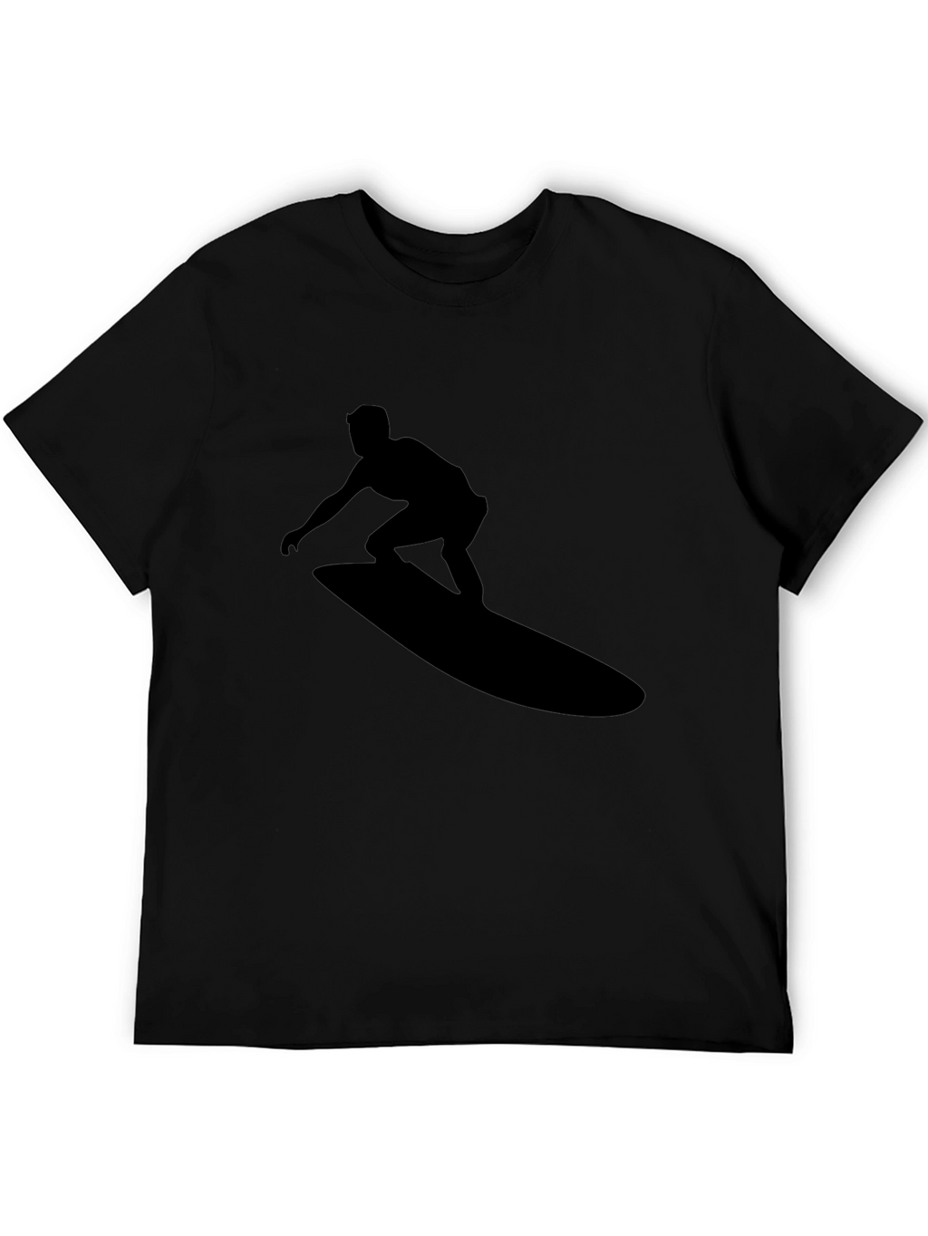 Black Surfer Silhouette Graphic Tee