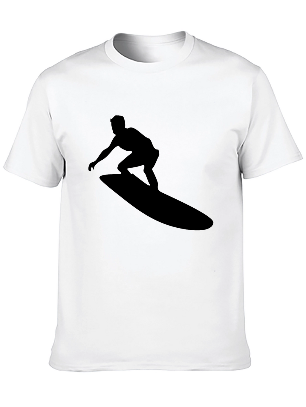 Black Surfer Silhouette Graphic Tee