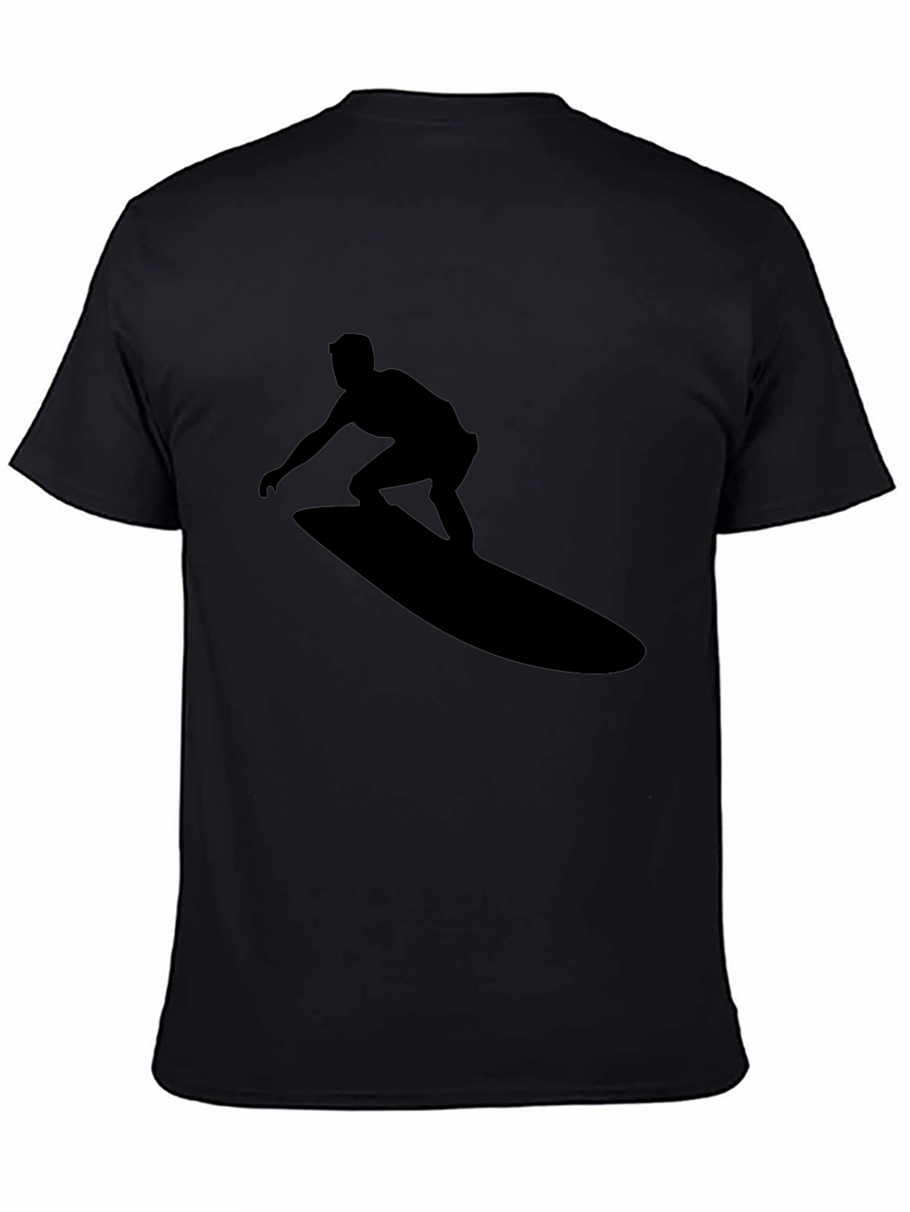 Black Surfer Silhouette Graphic Tee