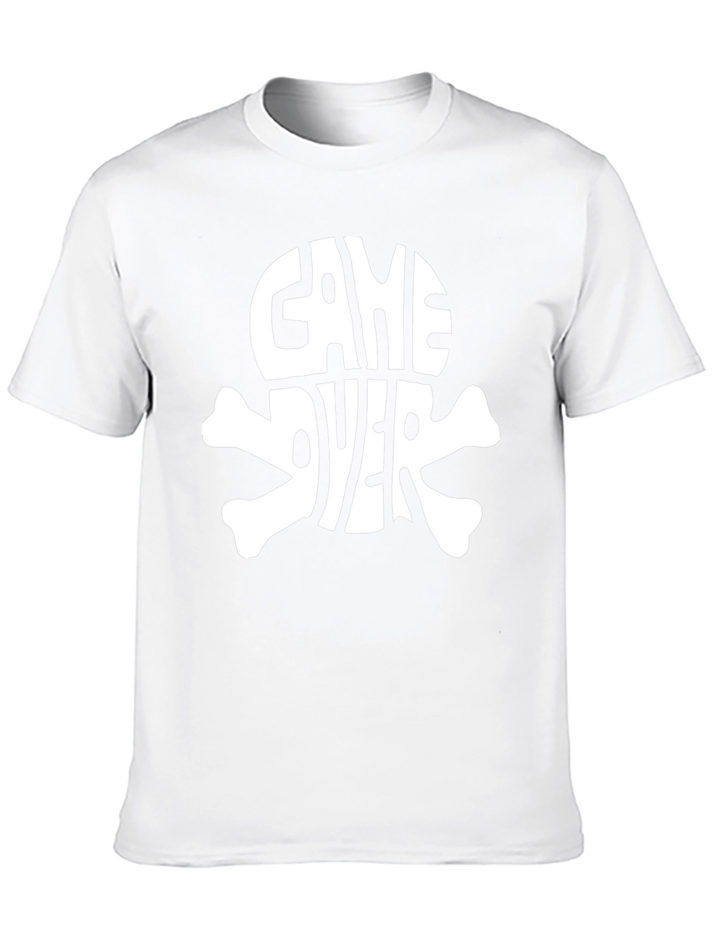Game Over Skull Graphic Black T-Shirt