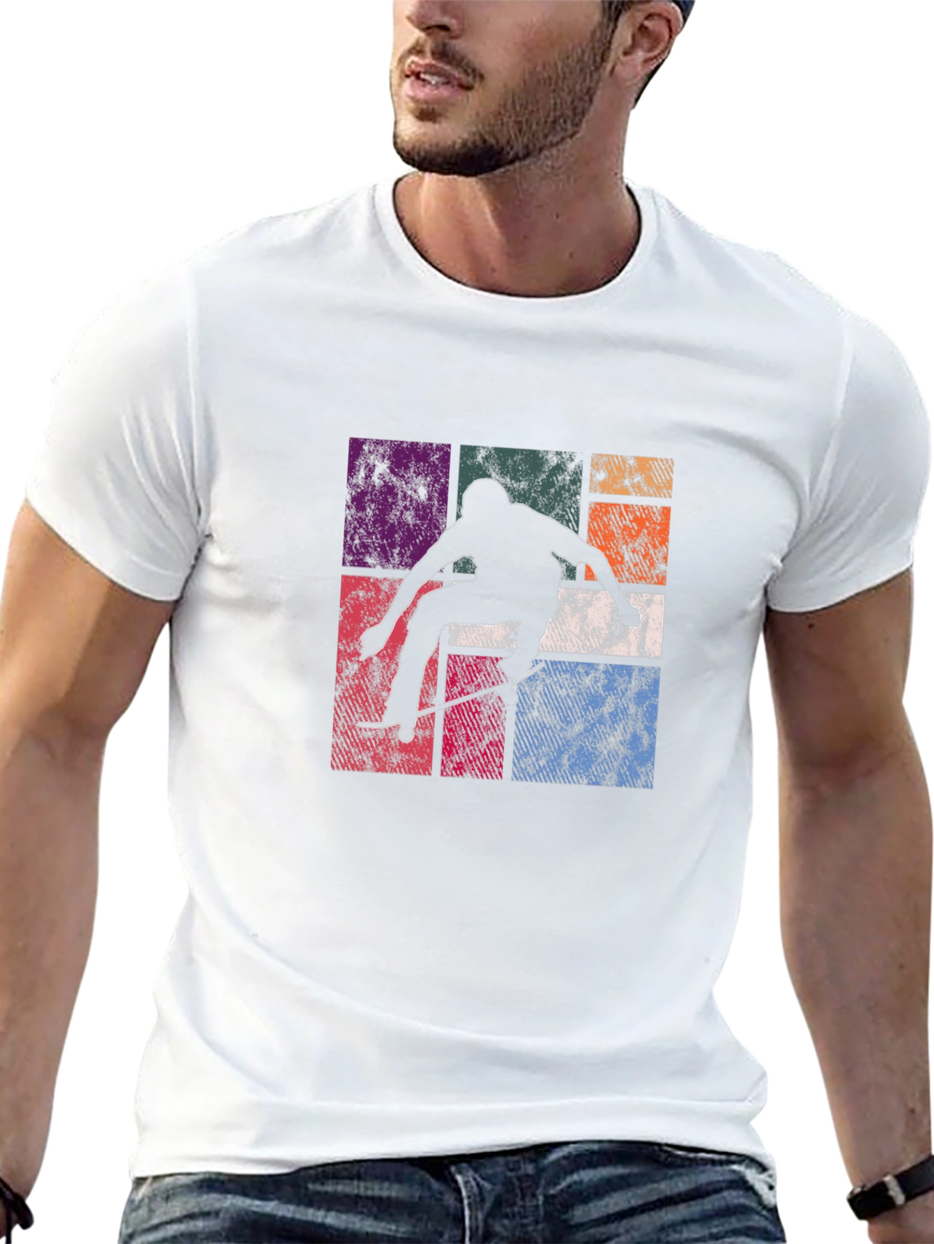 Retro Skater Graphic T-Shirt - Black