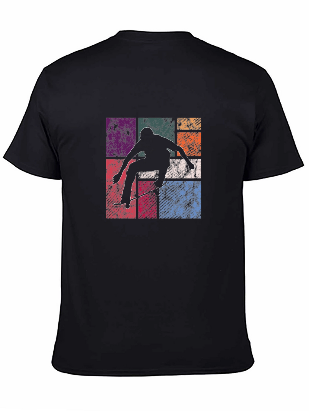 Retro Skater Graphic T-Shirt - Black